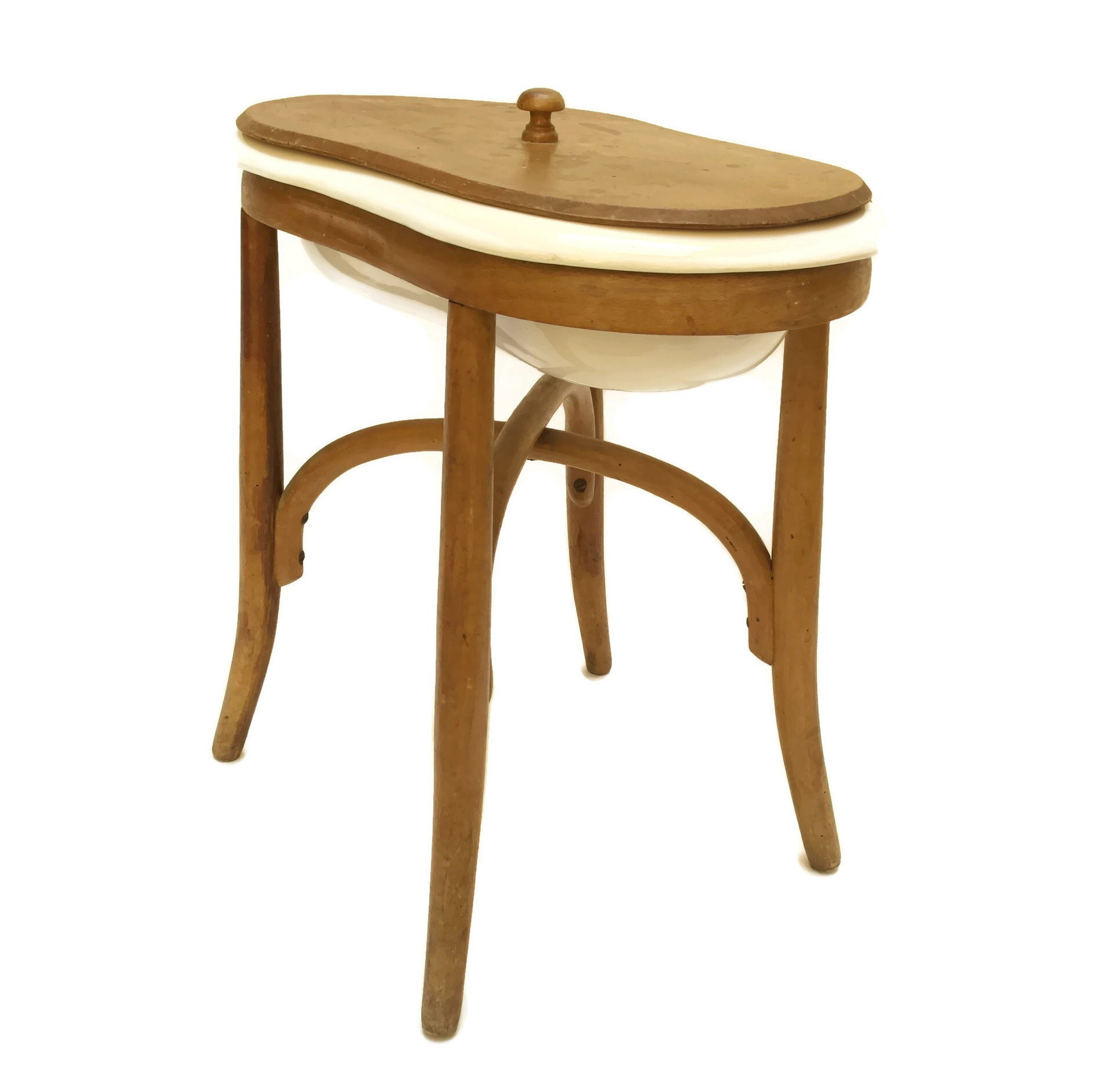 Antique French Bentwood Bidet.