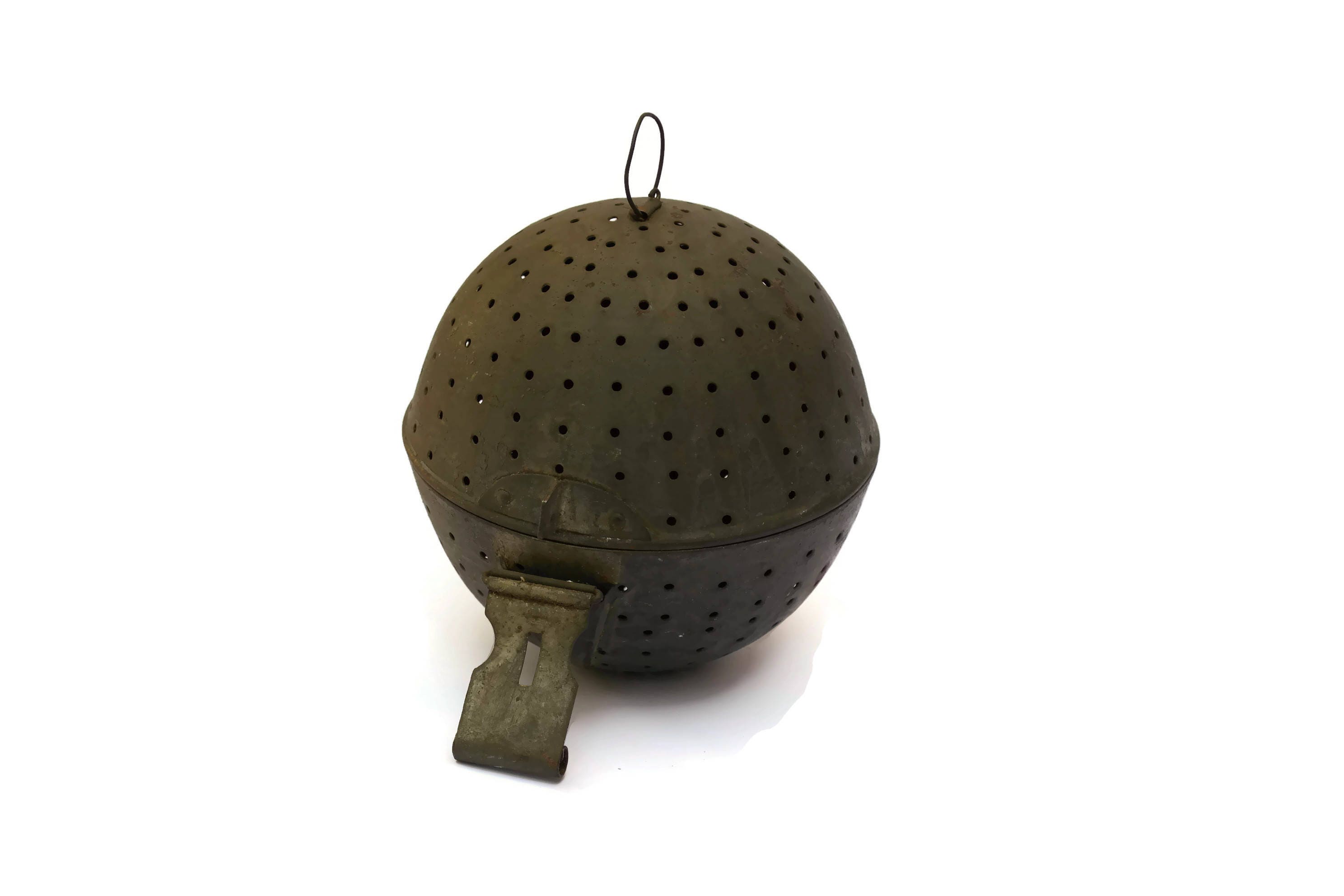 French Antique Rice Boiler Cooking Ball. Metal Tea Leaves and Herbs