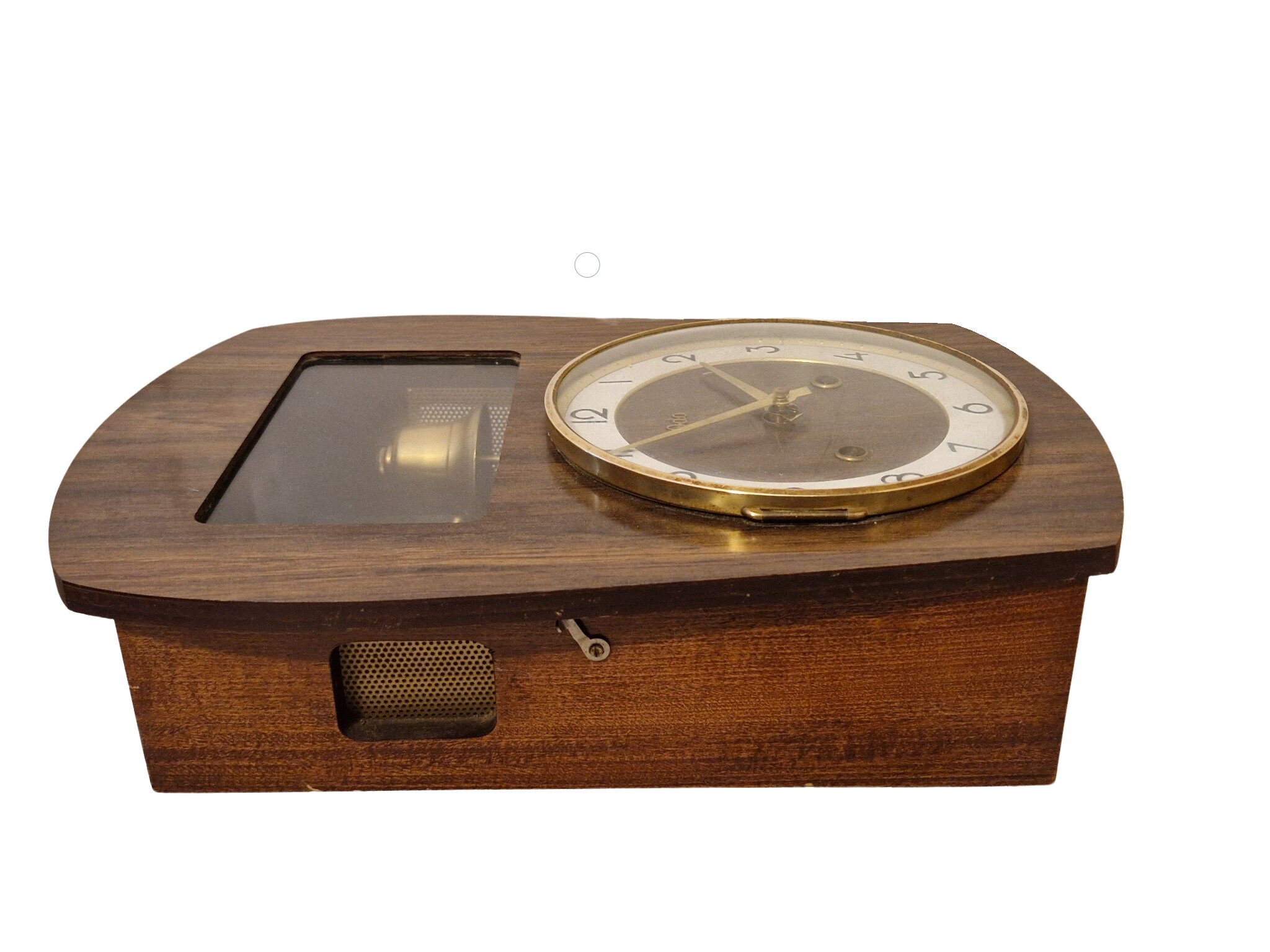 French Odo Wall Clock with Jacquemart Bellstriker , Art Deco Wall Hanging