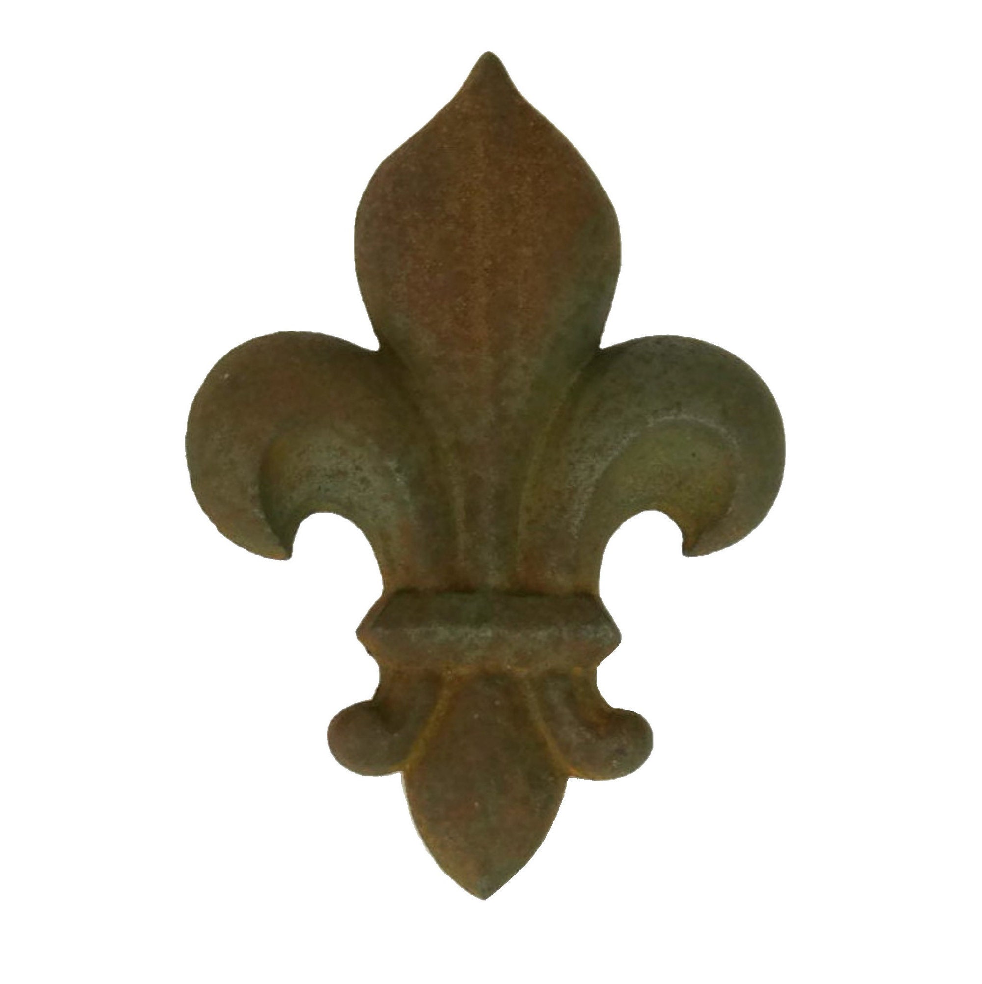 Antique Fleur de Lys Garden Ornament, Cast Iron Architectural Fleur de Lis