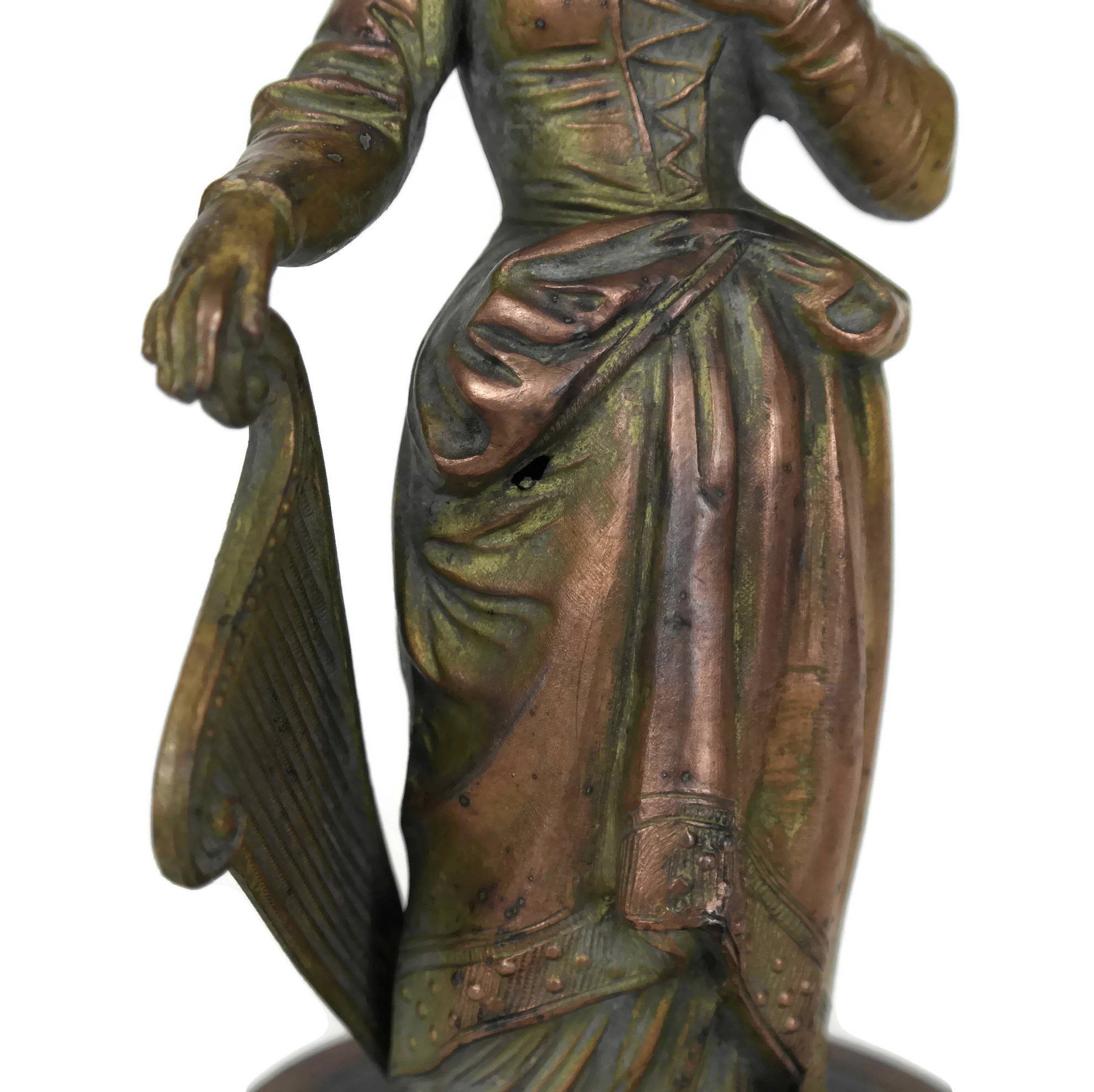 Victorian Lady Figurine with Harp.