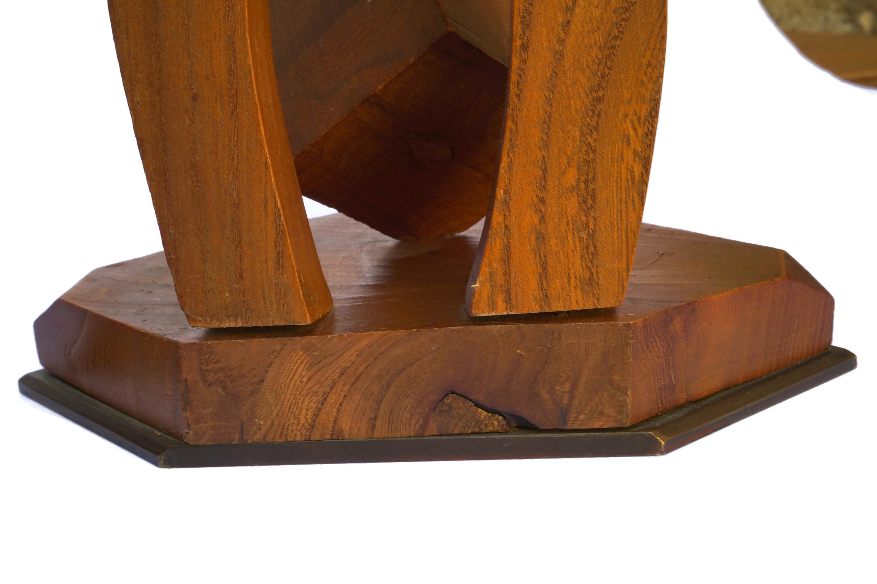 Art Deco Horse Shoe Bookends, Hand Carved Wood and Bronze