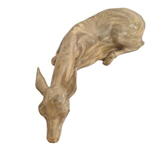 Glazed Ceramic Resting Doe Figurine