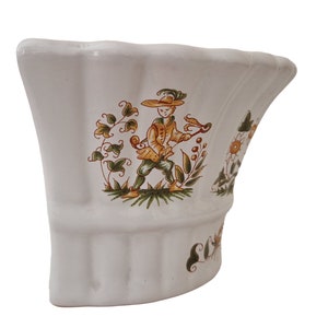 Fourmaintraux Moustiers Ceramic Wall Pocket Vase