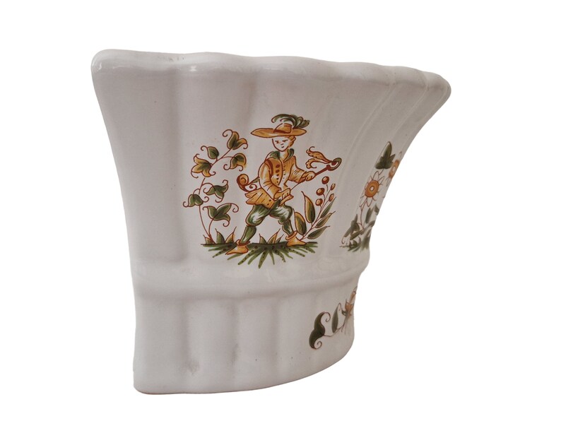 Fourmaintraux Moustiers Ceramic Wall Pocket Vase