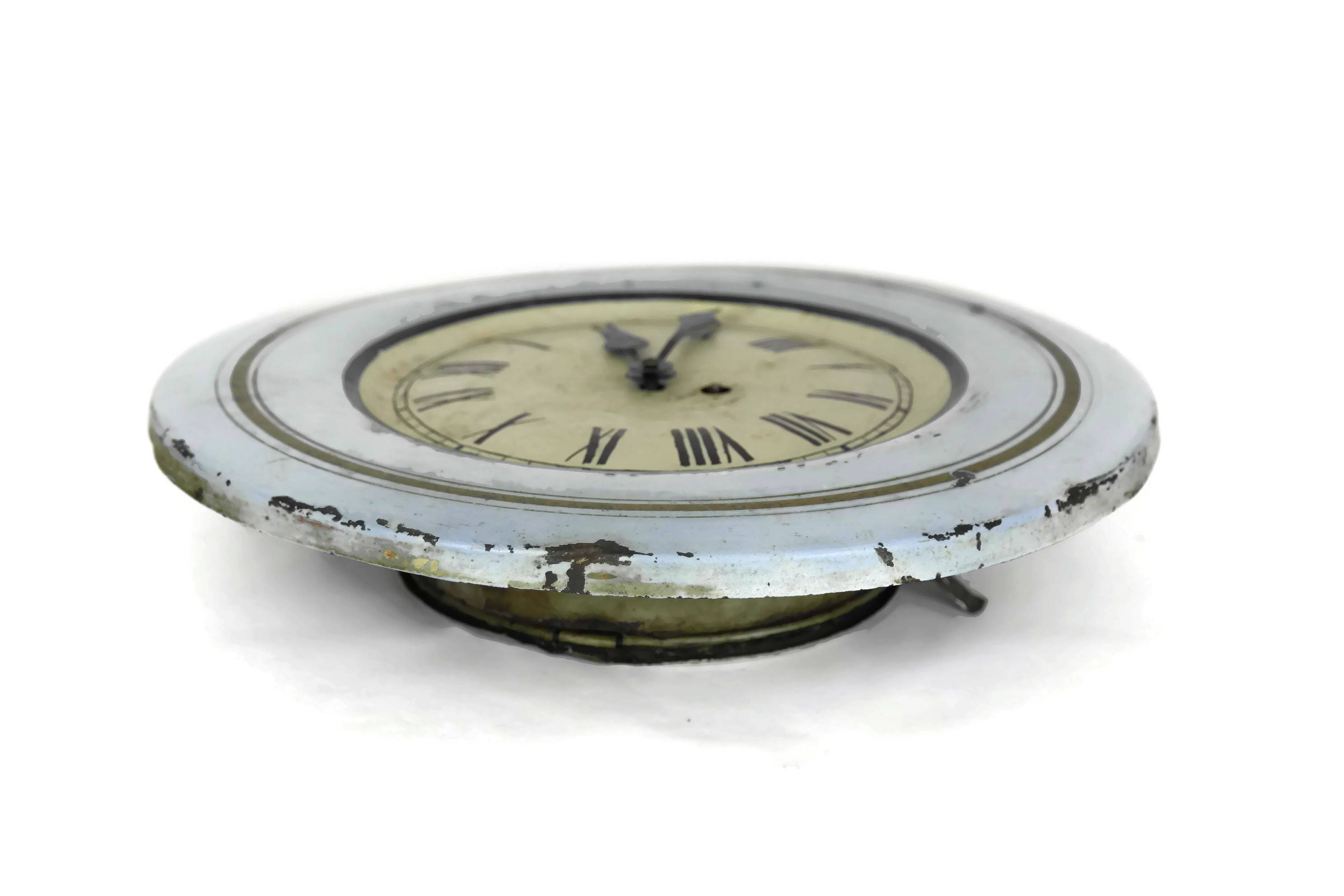 Shabby French Blue Kitchen Wall Clock.