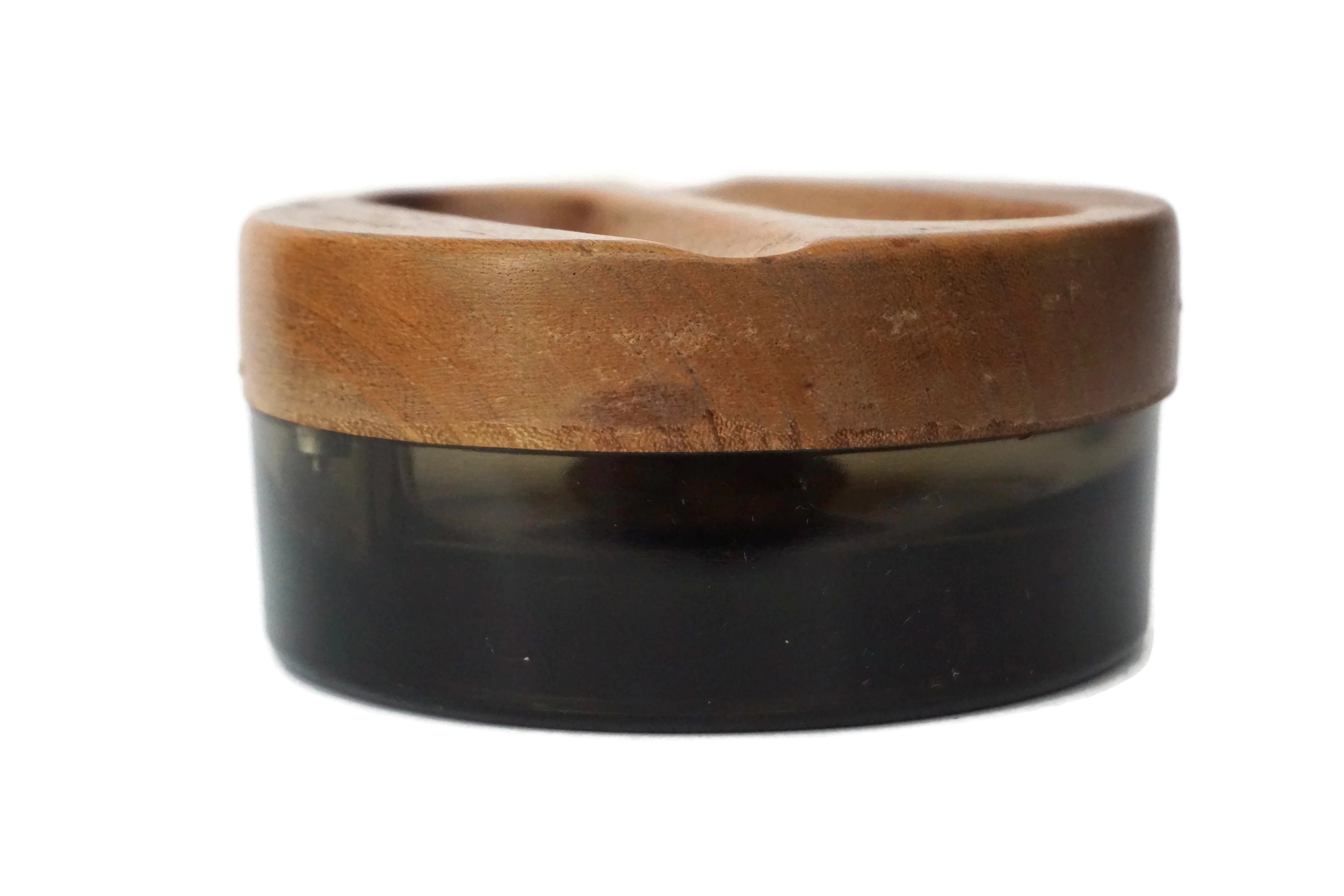 Vintage Pipe Holder Rest and Glass Ashtray with Cork Knocker