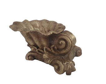 Français Antique Bronze Nautilus Shell Garden Urn, 19th Century Architecture Salvage Decor