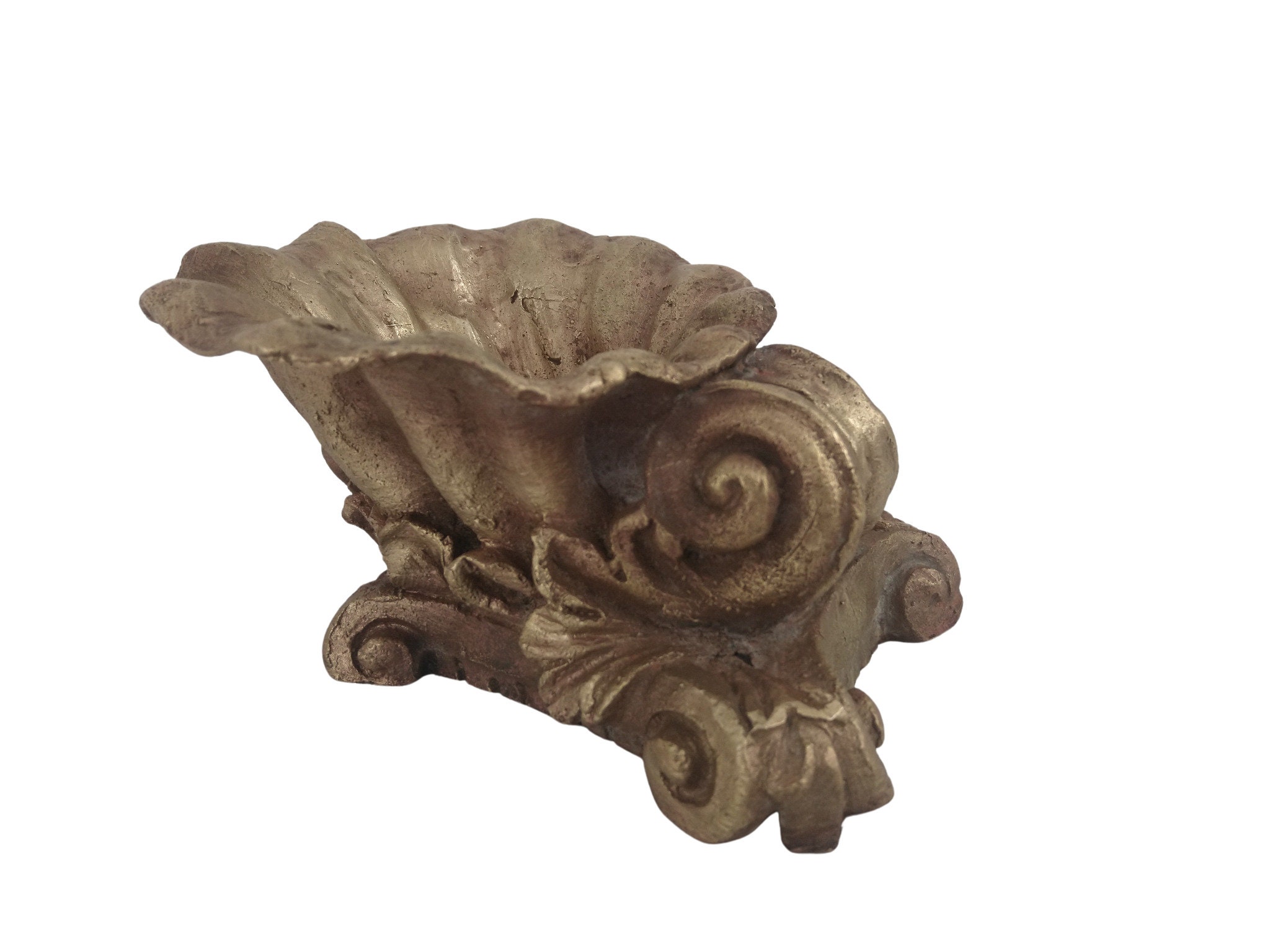 Français Antique Bronze Nautilus Shell Garden Urn, 19Th Century Architecture Salvage Decor