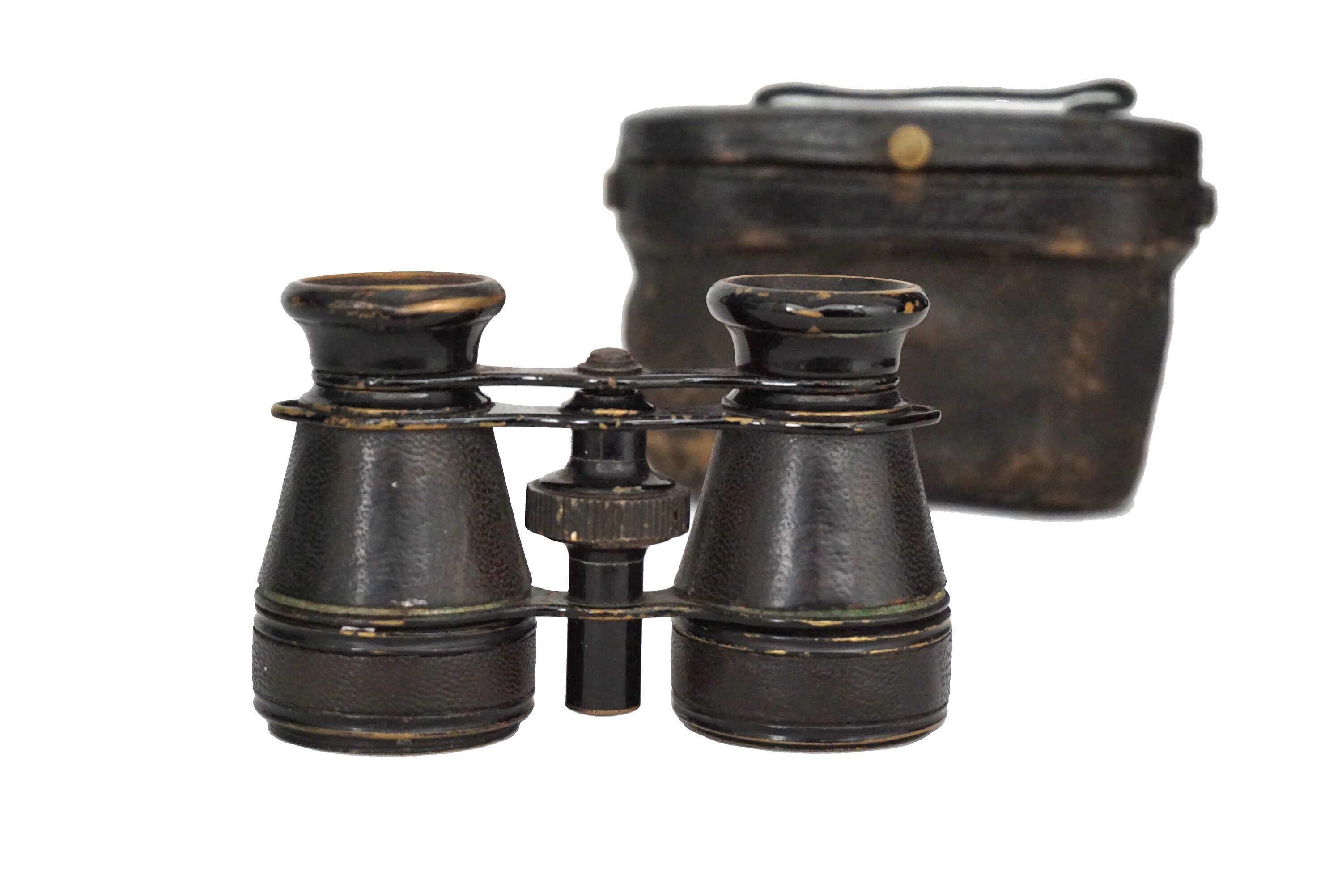 Antique French Opera Glasses, Theater Magnifying Binoculars in Case