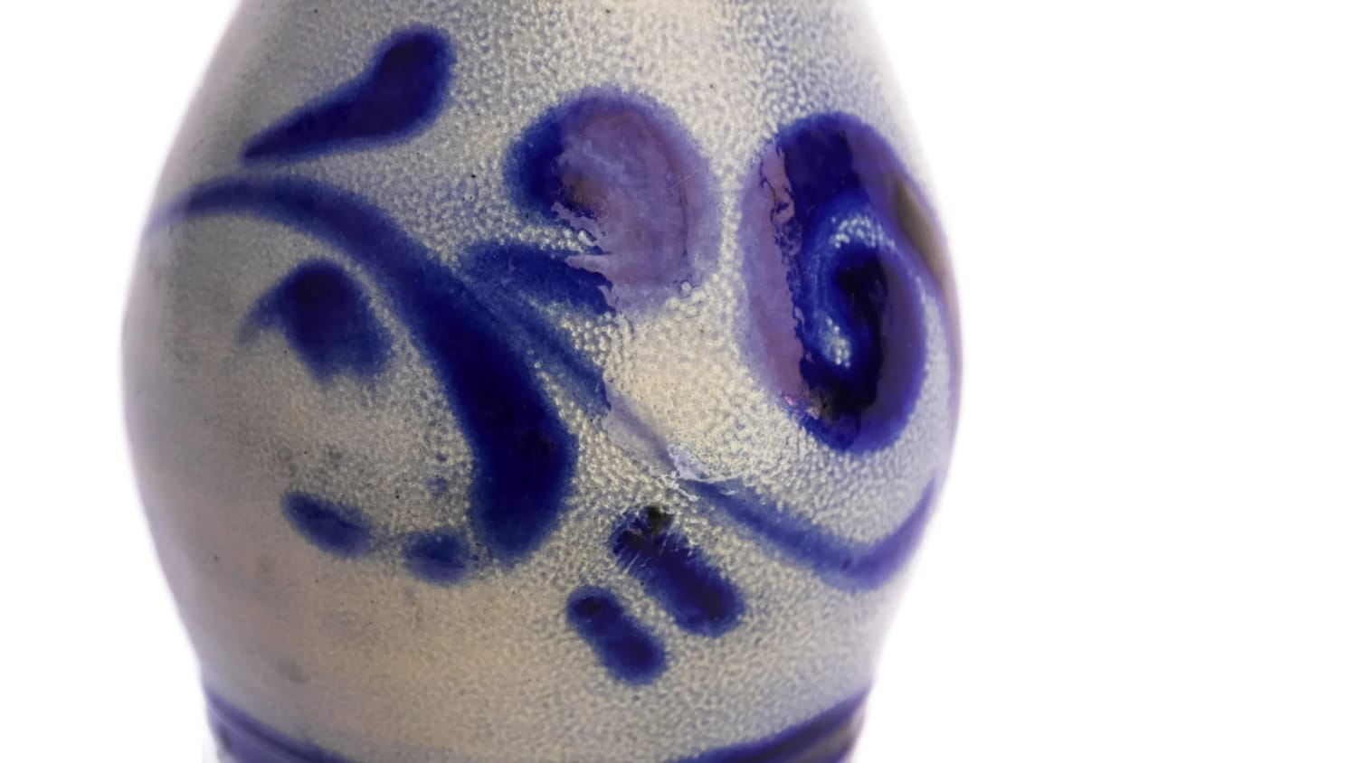 Ceramic Water Jug. French Vintage Blue Glazed Pottery Pitcher. Rustic