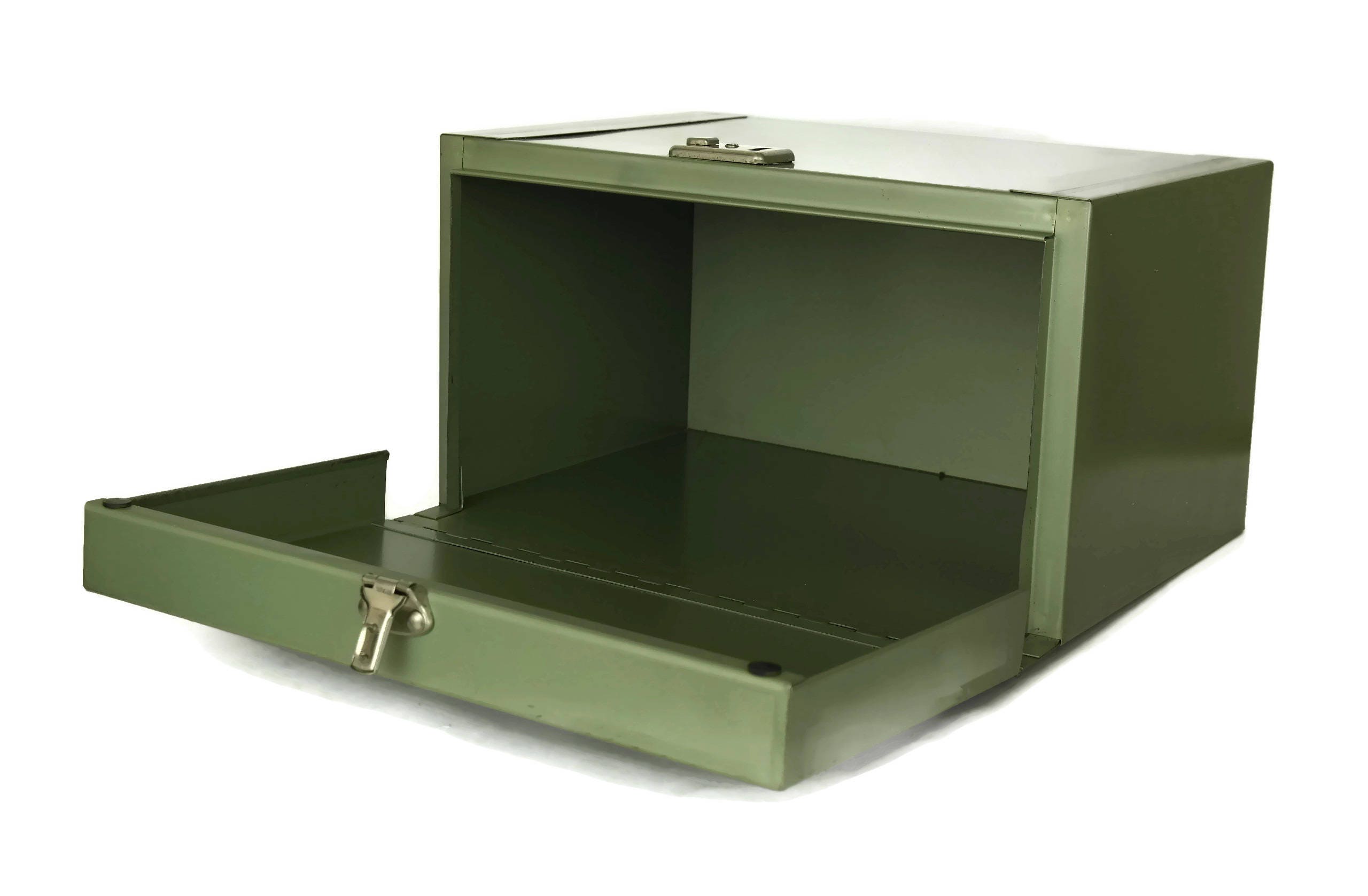 Metal File Box. Document Storage Safe. Portable Suspension File Case