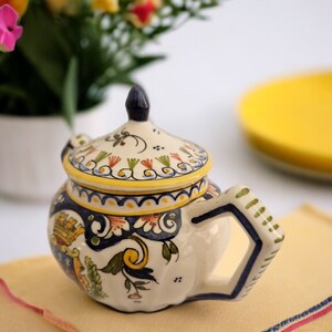 Vintage Sugar Bowl with Rouen Decor