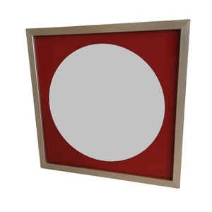 1970s Op Art Wall Mirror with Aluminium Frame, Retro Home Decor image 2