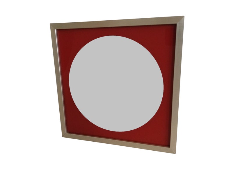 1970s Op Art Wall Mirror with Aluminium Frame, Retro Home Decor image 2