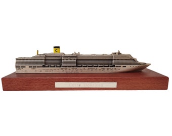 Cruise Ship Model of Costa Deliziosa, Miniature Ocean Liner, Nautical and Coastal Decor