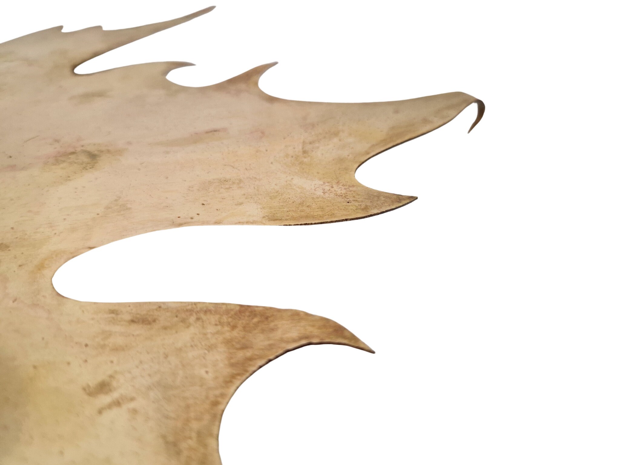 Vintage Brass Maple Leaf Sculpture, 1970s French Botanical Art, Fall