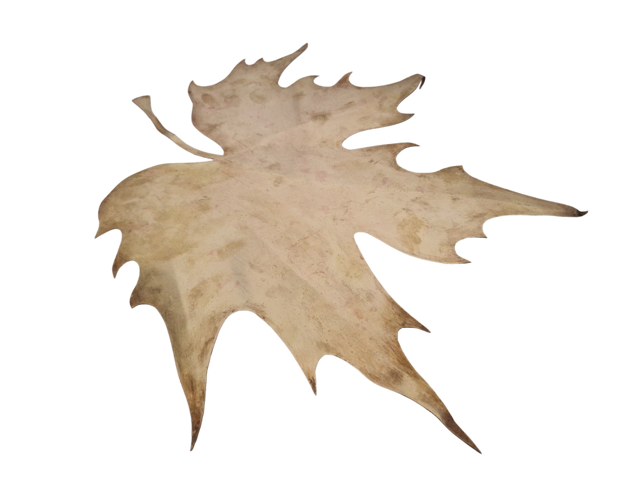Vintage Brass Maple Leaf Sculpture, 1970s French Botanical Art, Fall