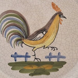 Hand Painted Rooster Plate