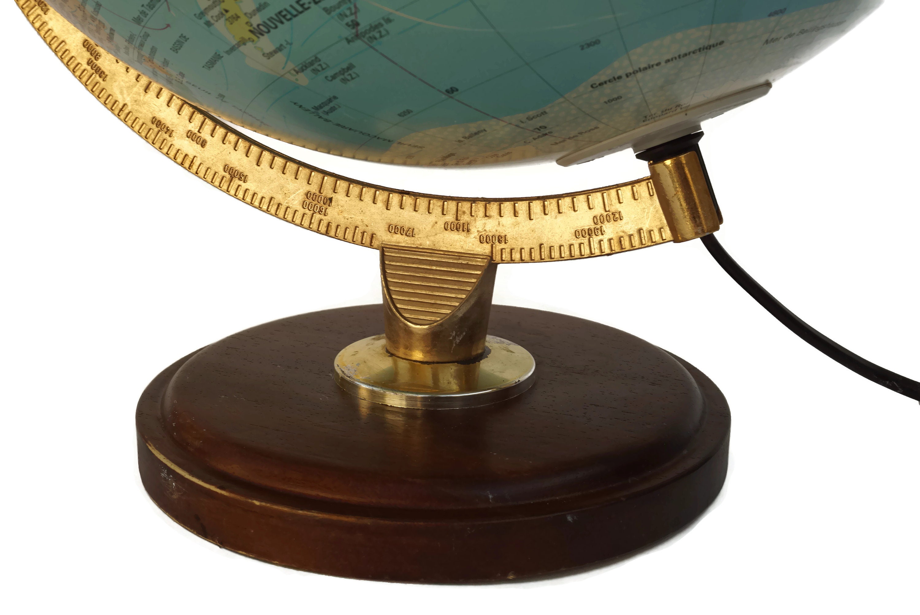 Michelin World Globe Desk Lamp, French Vintage Illuminated ...