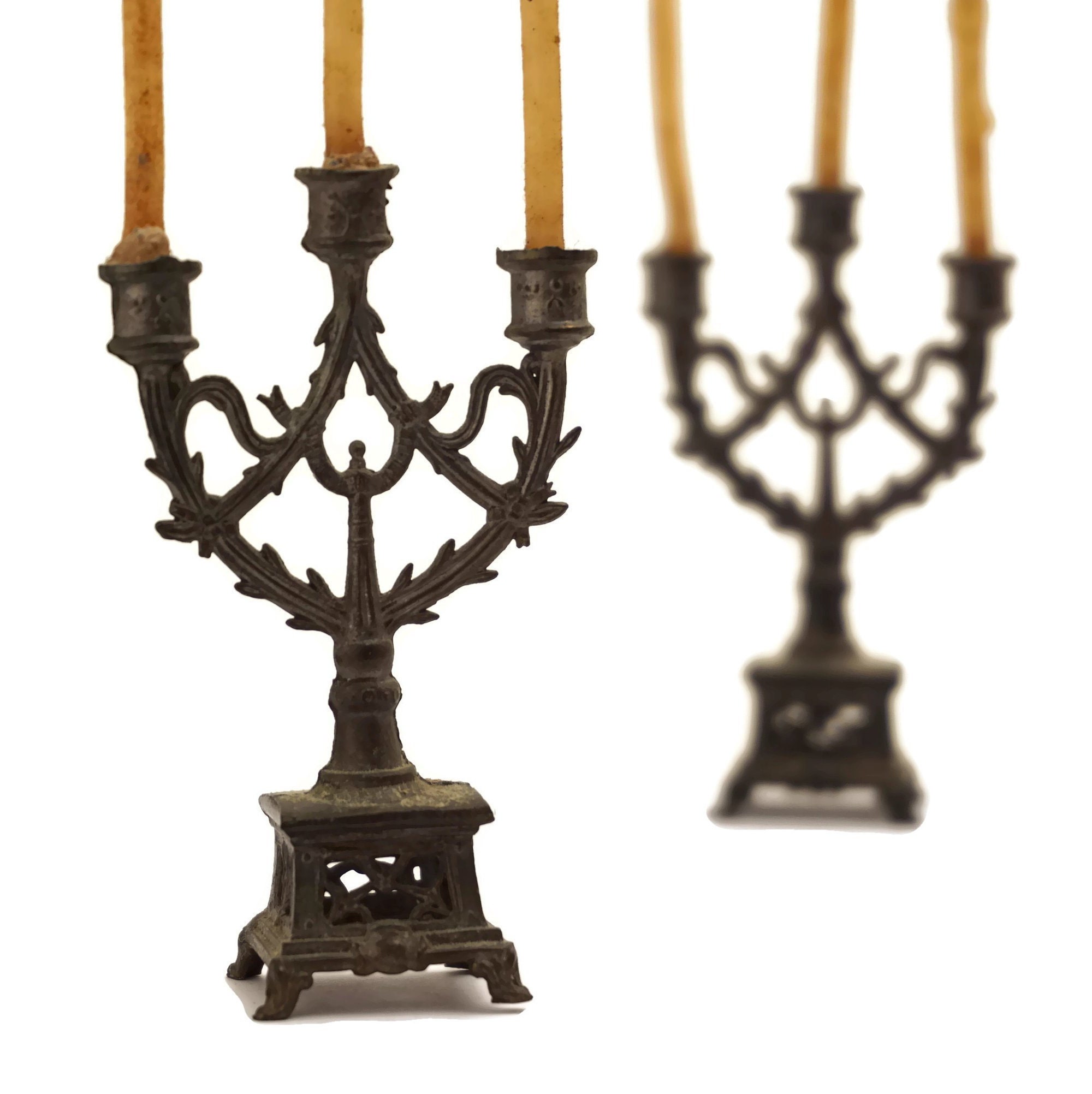 Miniature Antique Altar Candlestick Holders