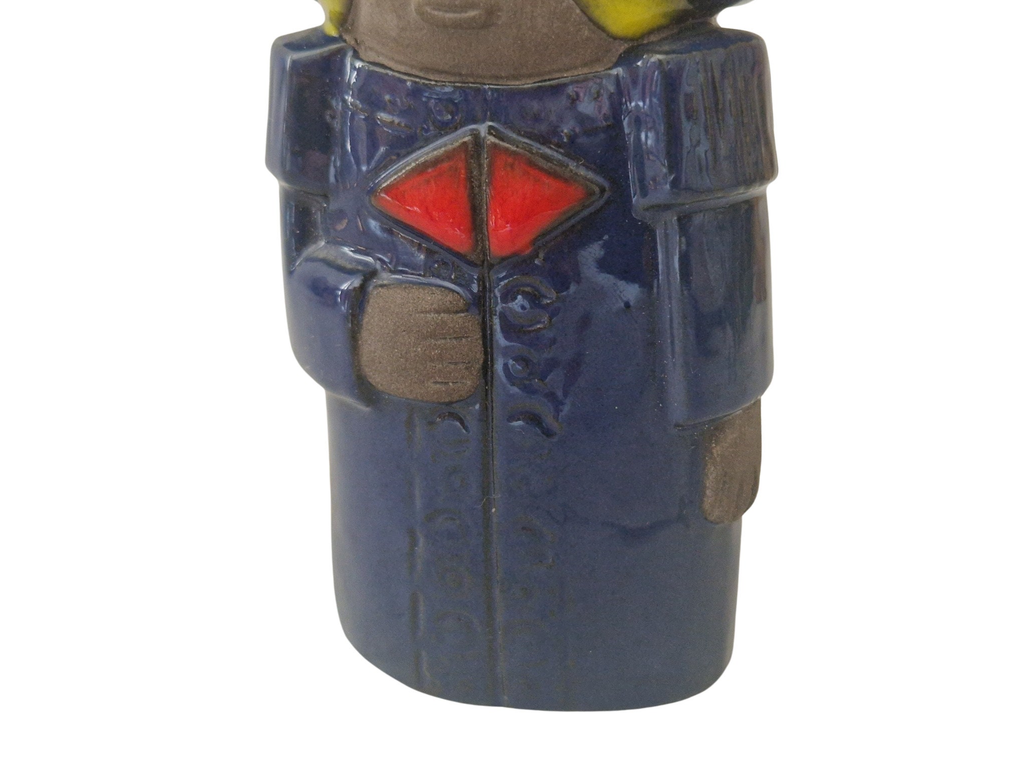 Napoleon Bonaparte Pottery Figurine, Vintage Naïve Caricature Statuette