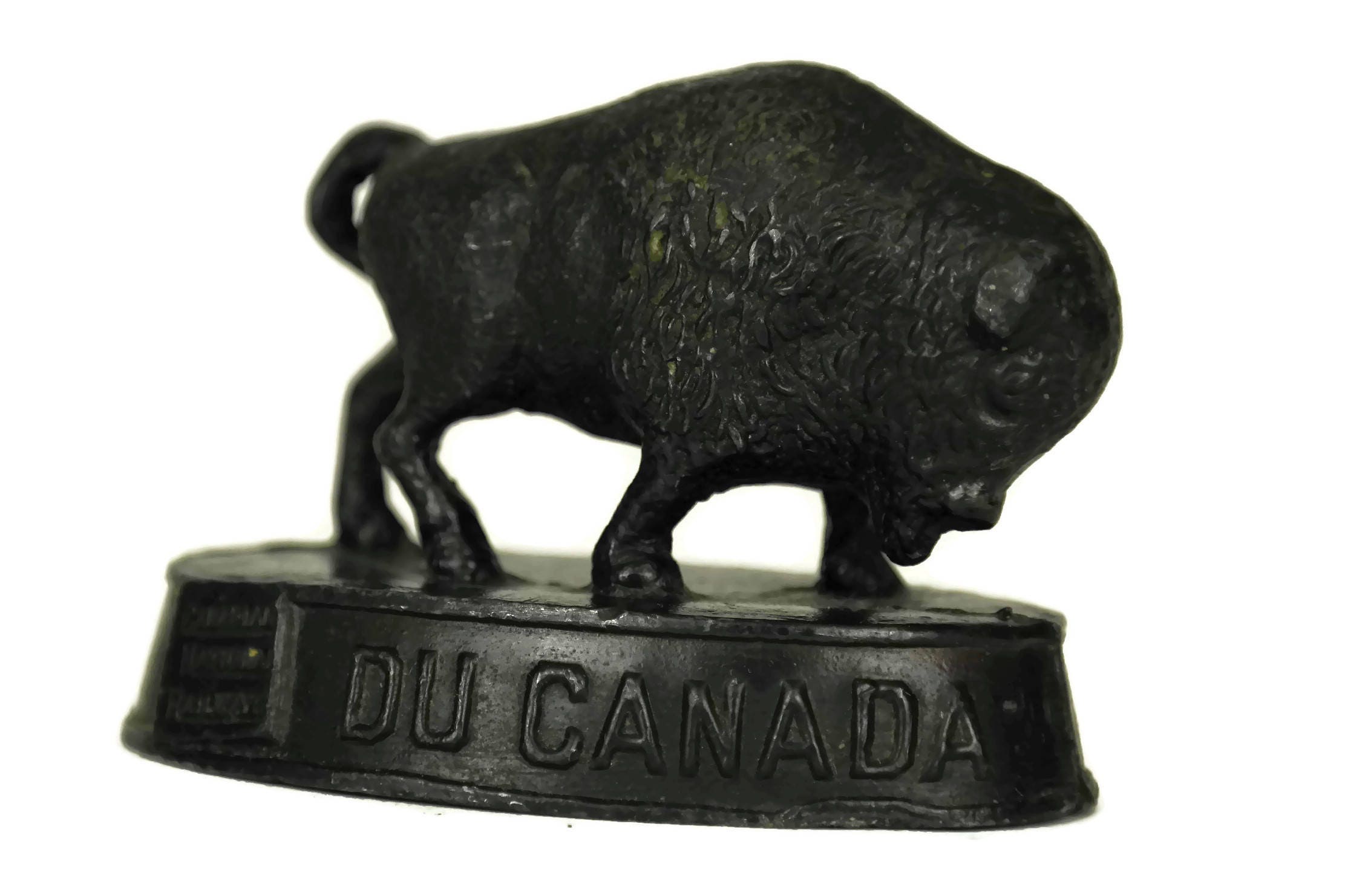 Bison Figurine Statuette. Animal Paperweight. Canadian National