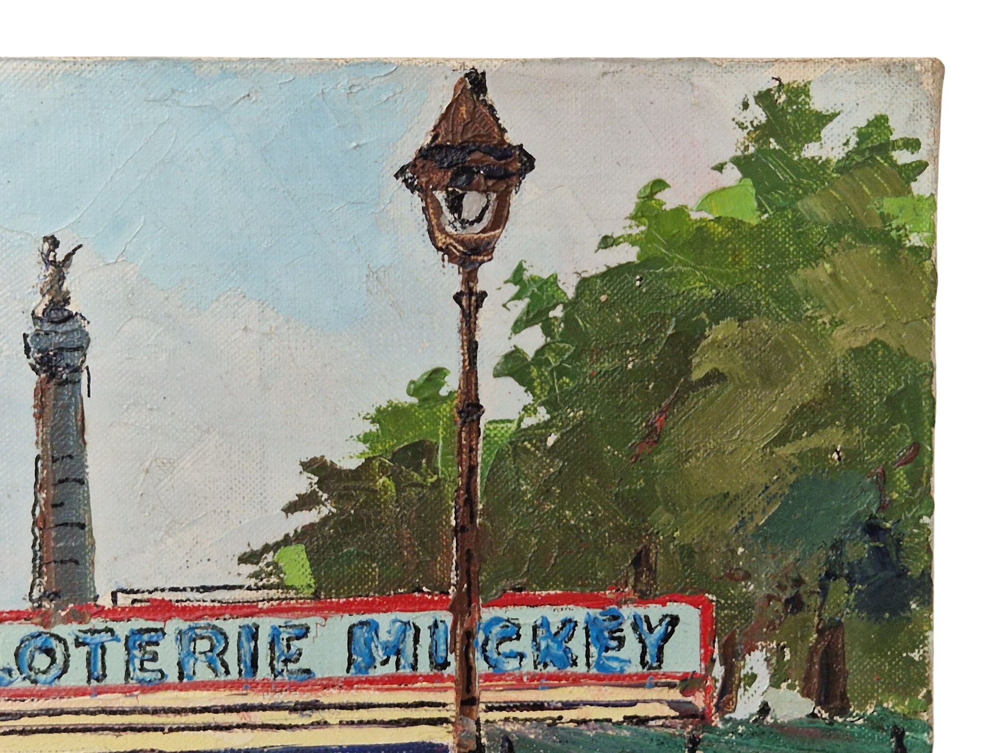 RESERVED for Maria. Paris Street Scene Painting by Roland Hamon, Mid