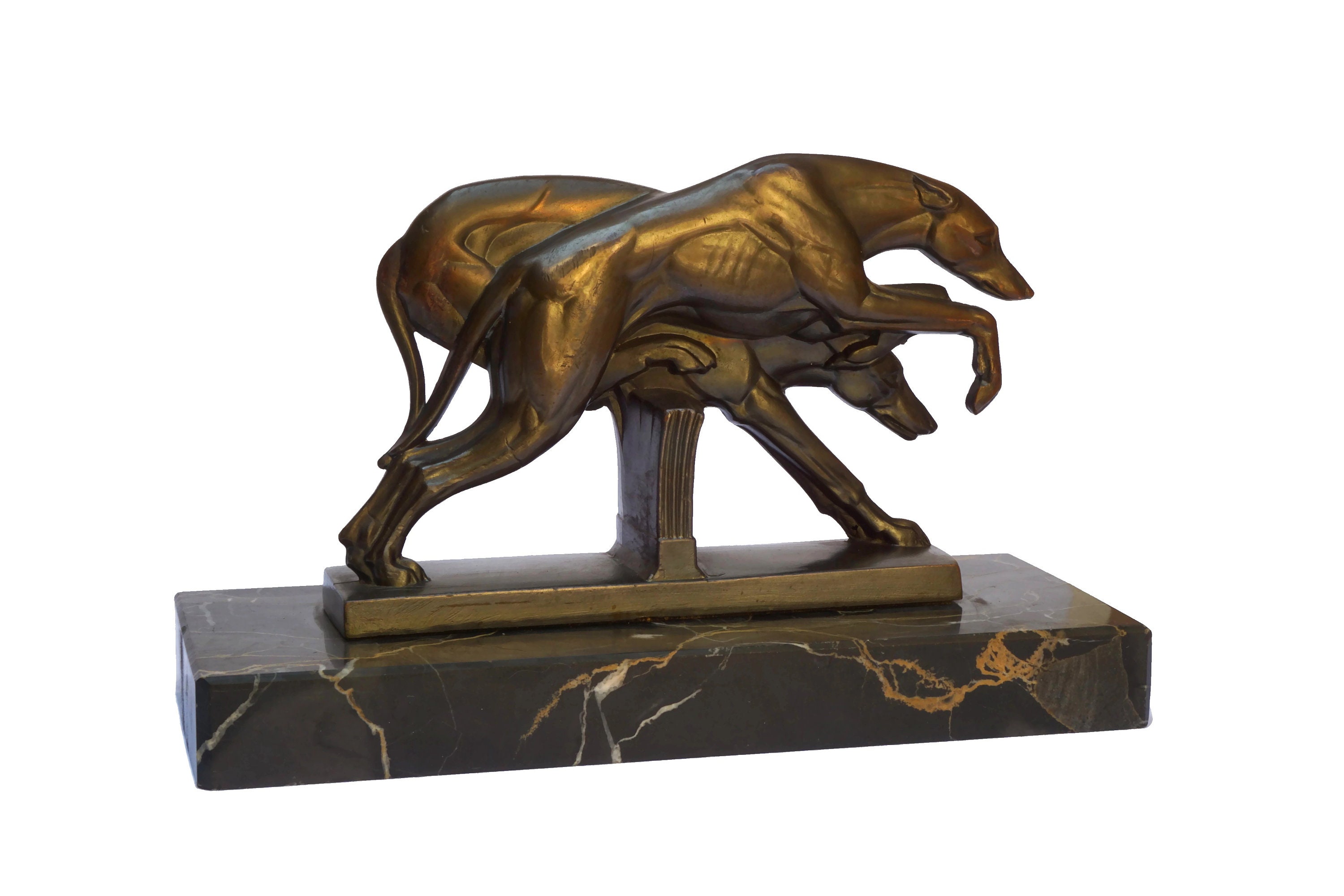 RESERVED for Allan. Art Deco Racing Greyhound Dog Statue, Animal Lover Art and Gifts