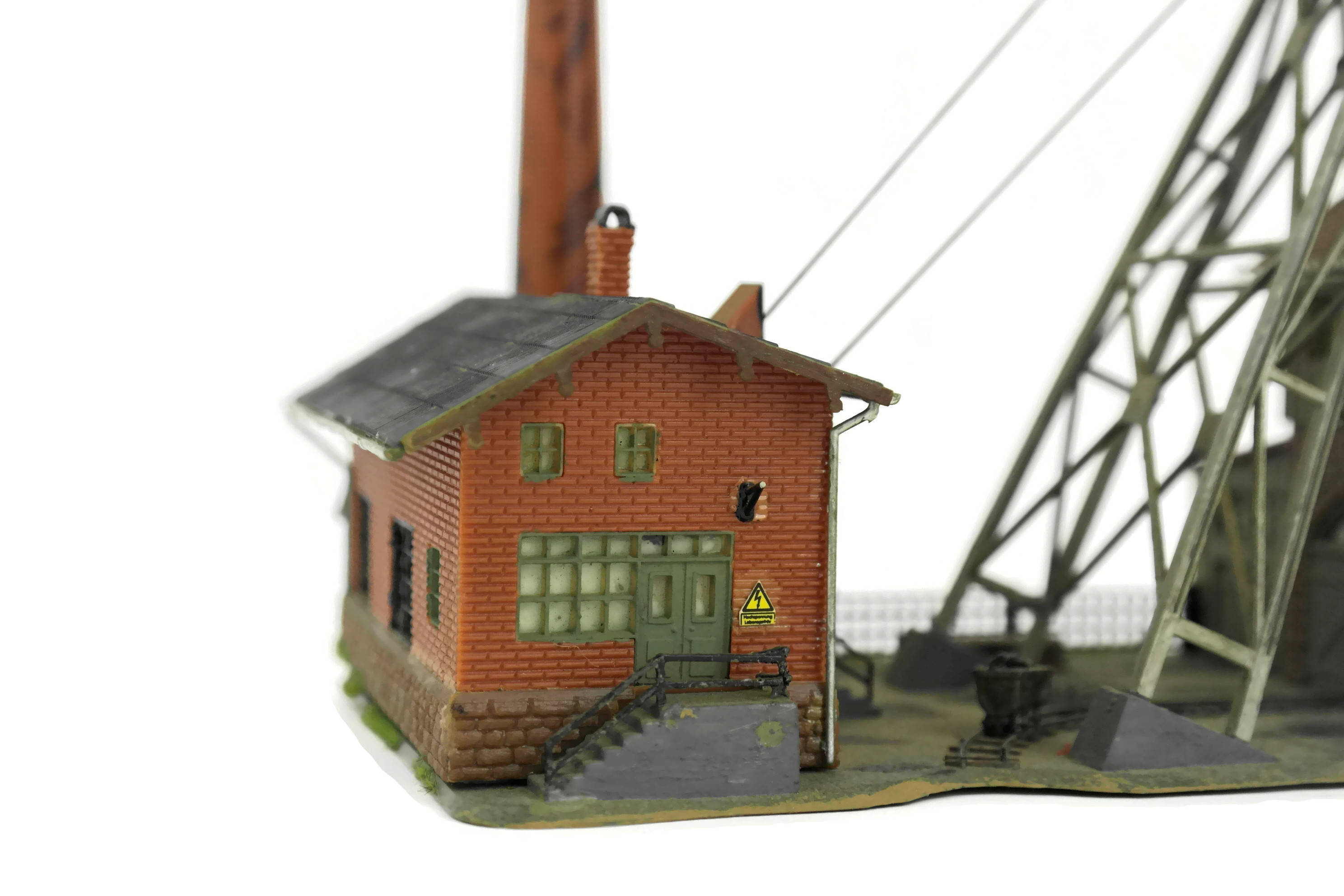 Vintage Faller 2190 N Scale Mine Headgear & Winch House Scale Building.