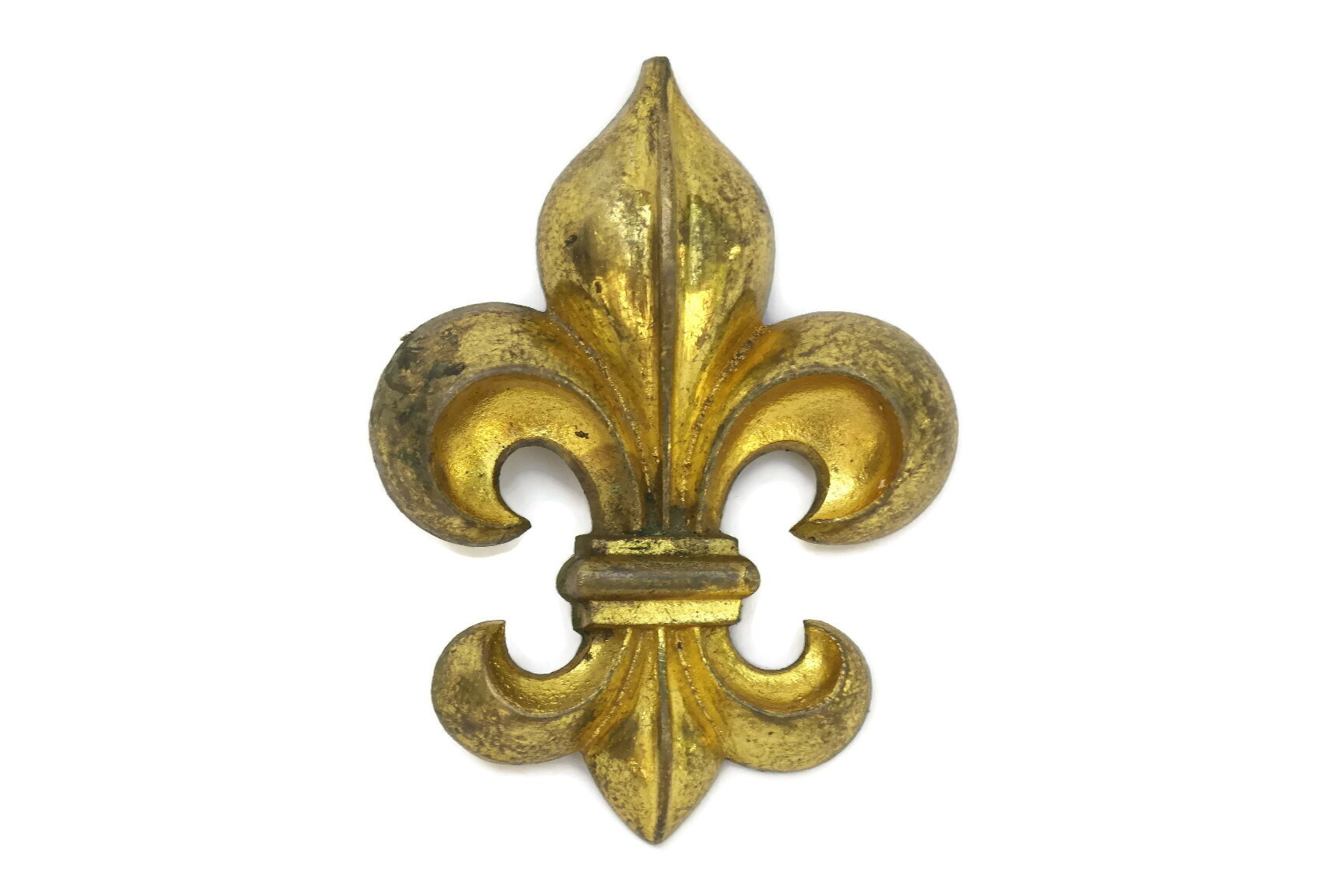 Antique Fleur de Lys Ornaments, Pair of French Gilt Bronze Picture Hook