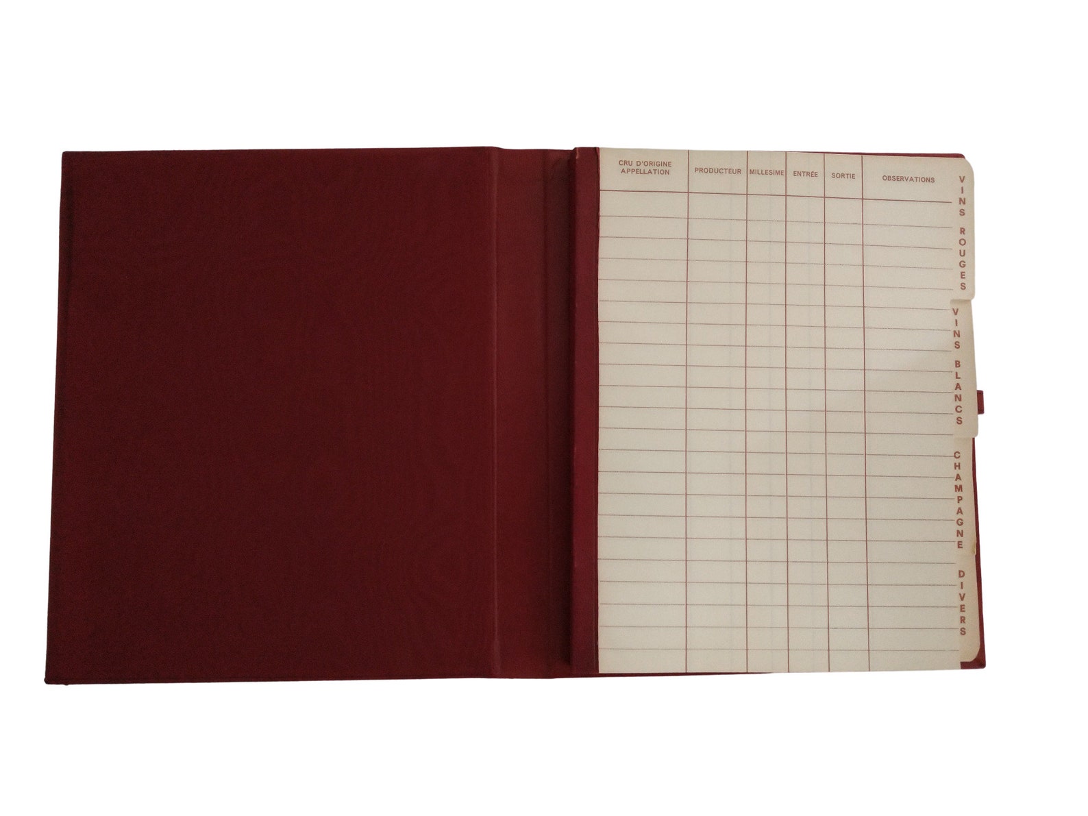 French Wine Cellar Record Book by Noel B.C. Italy Wine Lover Etsy