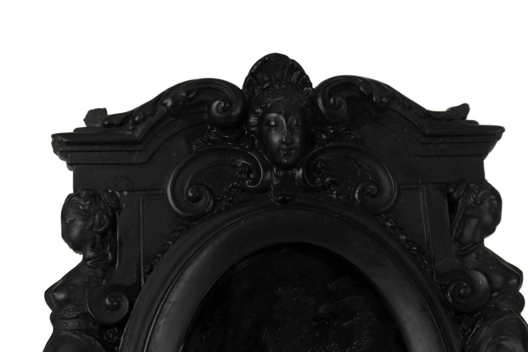 Victorian Black Gutta Percha Picture Frame.