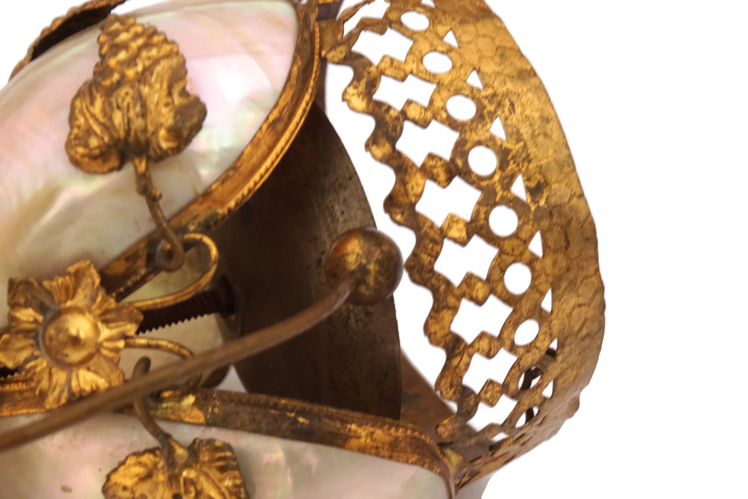 French Antique Palais Royal Bell with Mother of Pearl Shells