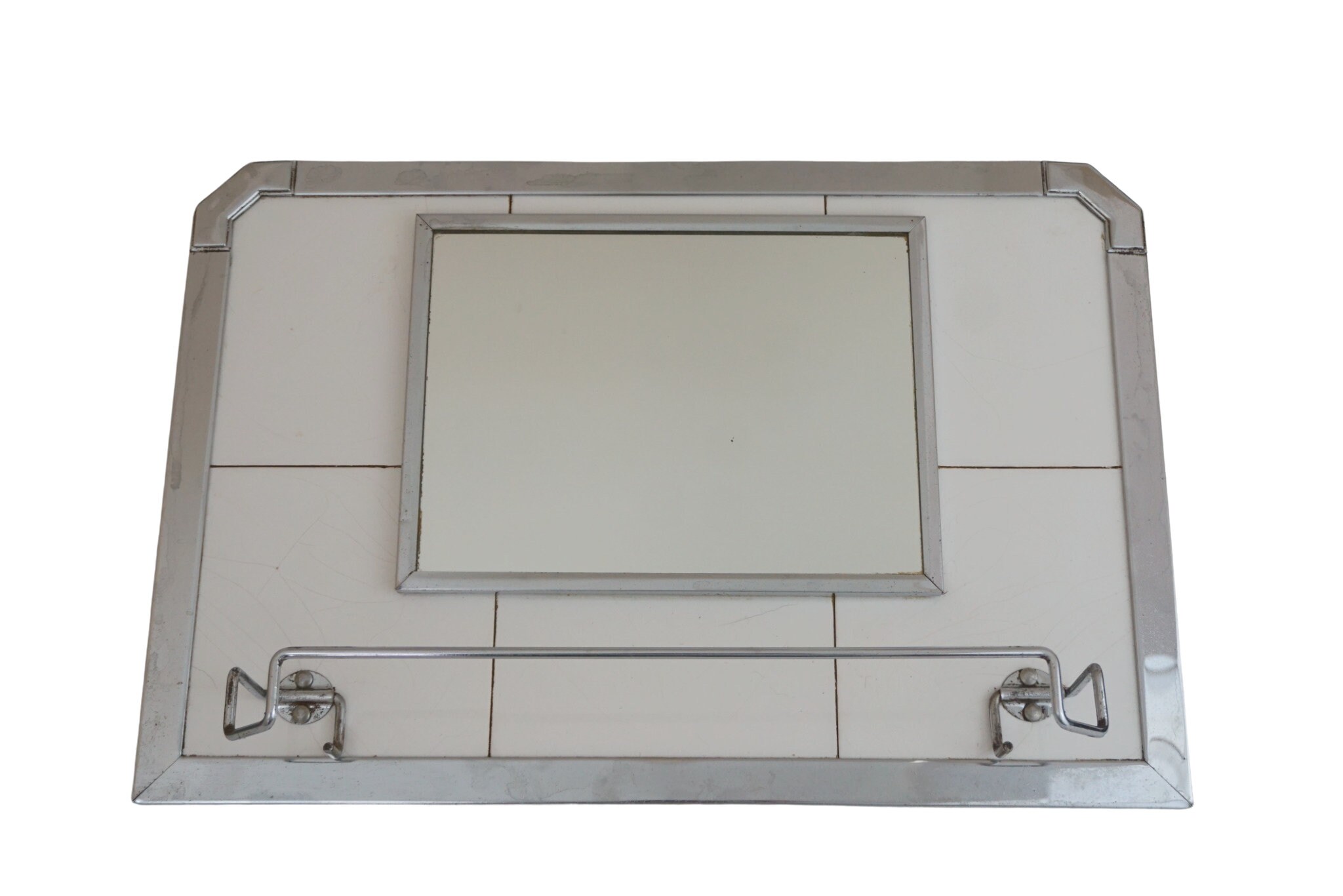 Art Deco Bathroom Mirror with Villeroy and Boch Ceramic Tiles, Wall ...