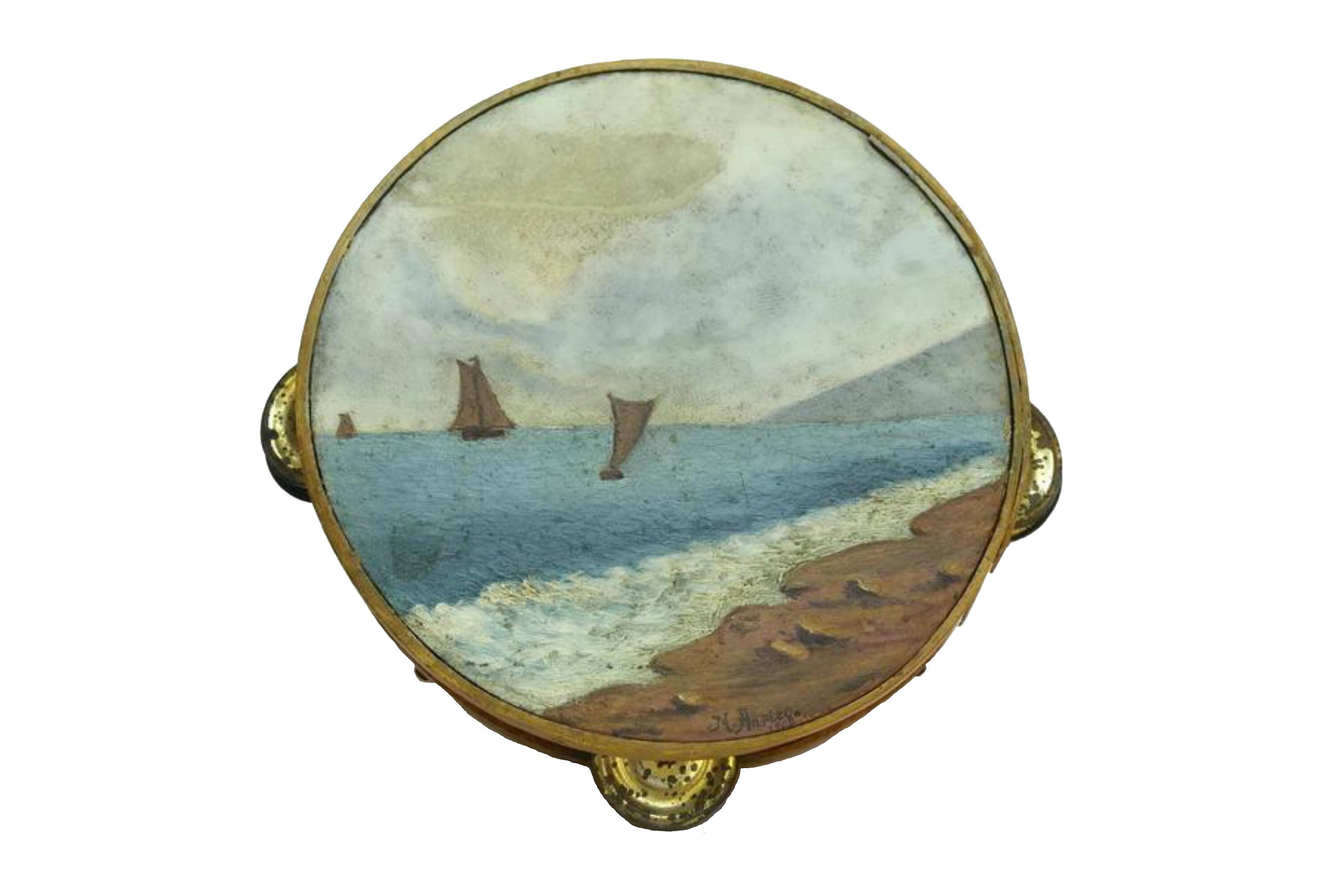 Painted tambourine best sale