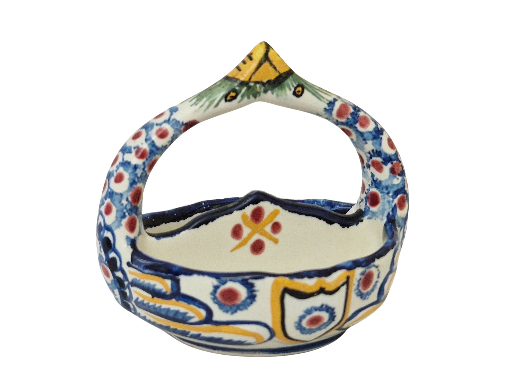 Henriot Quimper Pottery Salt and Pepper Cellar, Hand Painted Breton