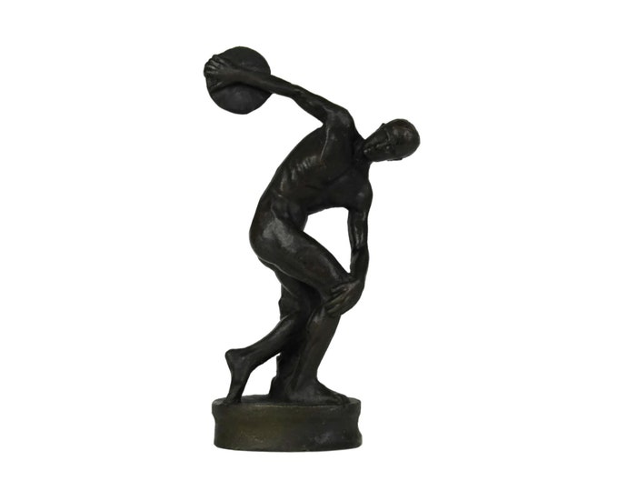 The Discobolus of Myron Bronze Statuette, The Discus Thrower Reproduction Figurine