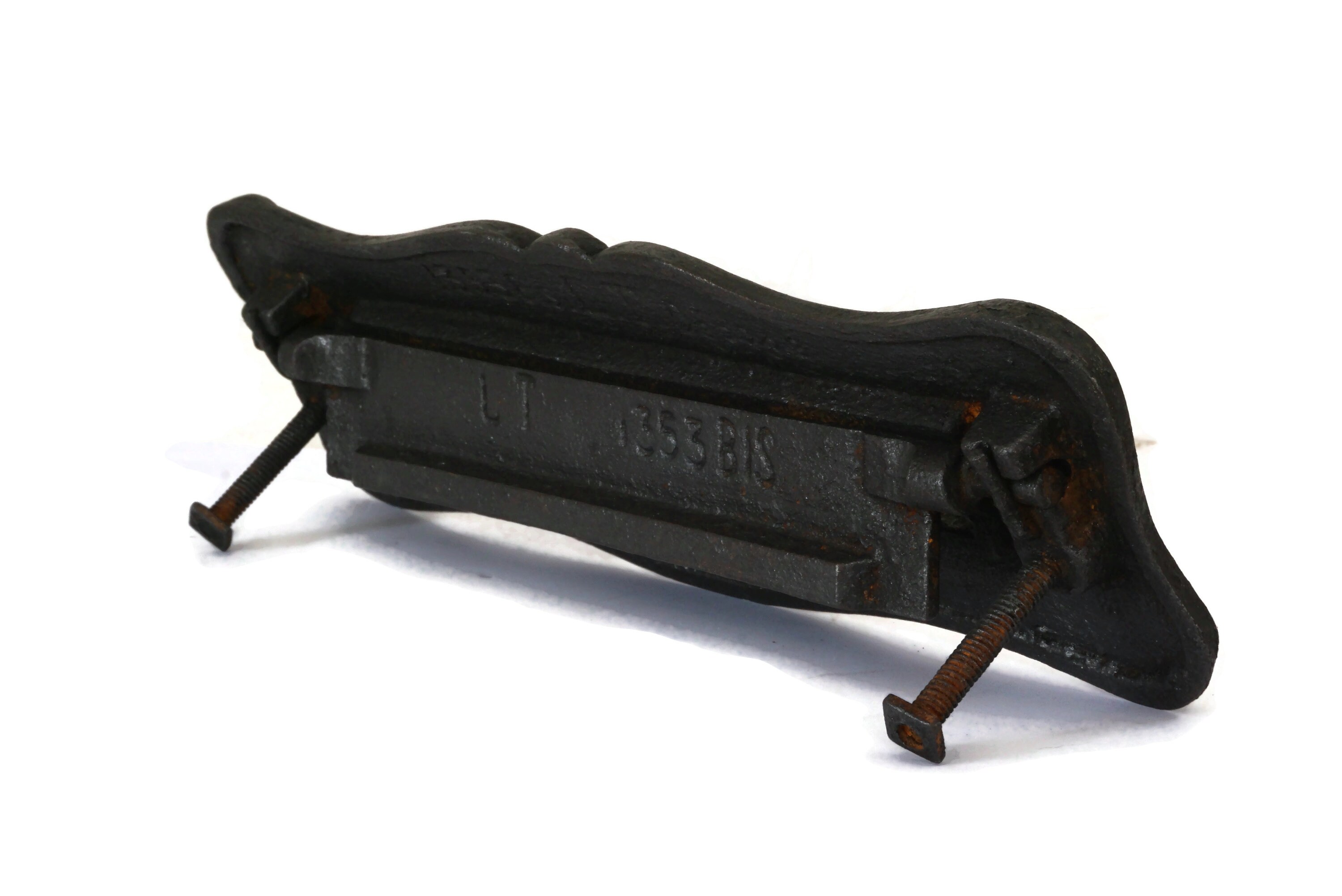 Antique French Letter Box Flap, Art Nouveau Mailbox Slot Cover