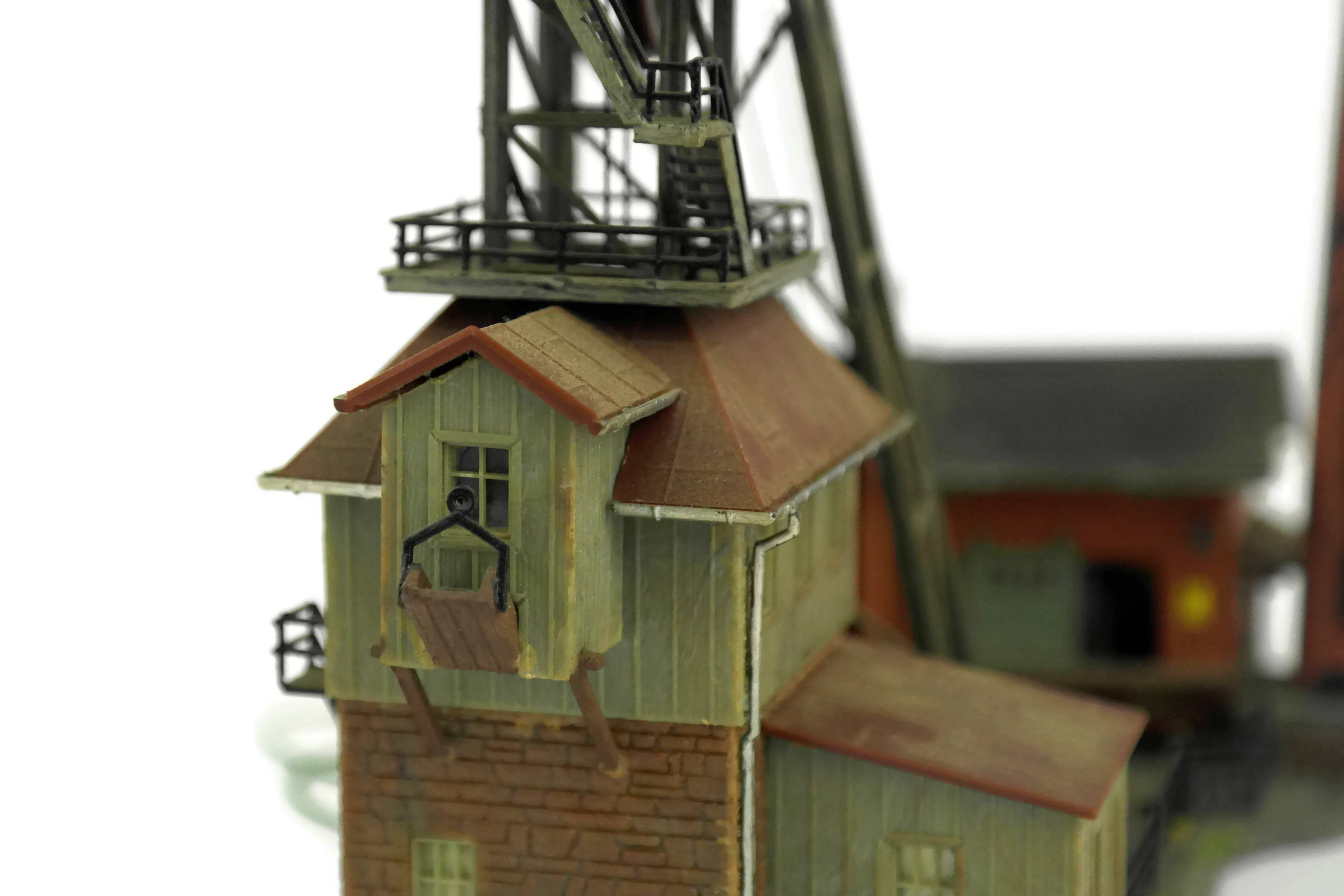 Vintage Faller 2190 N Scale Mine Headgear & Winch House Scale Building.
