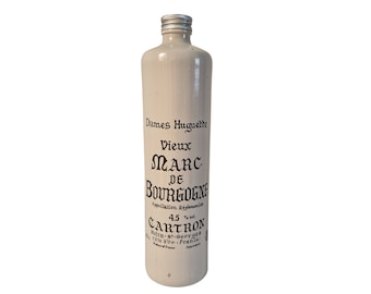 Bouteille en grès Français vintage, carafe rustique en poterie pour Bourgogne Eau de Vie Liquor