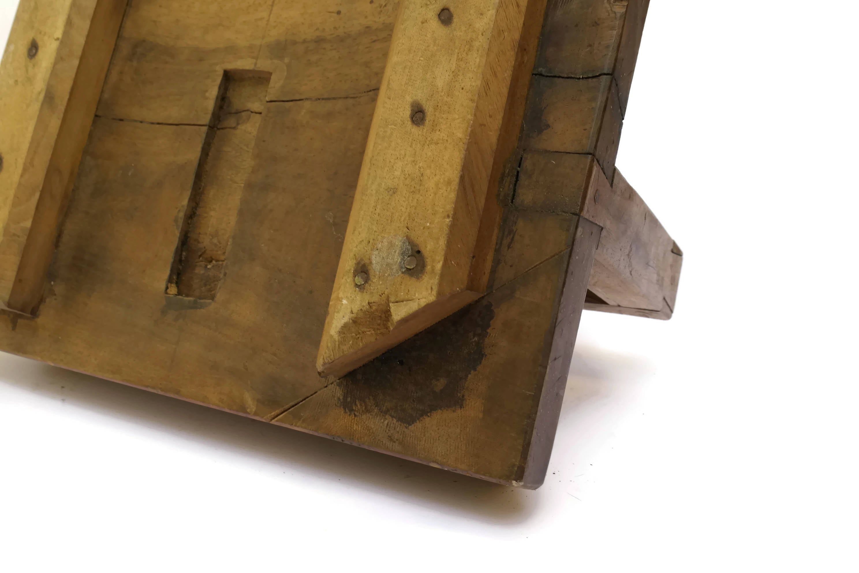 19th Century French Antique Wood Book Binding Press.