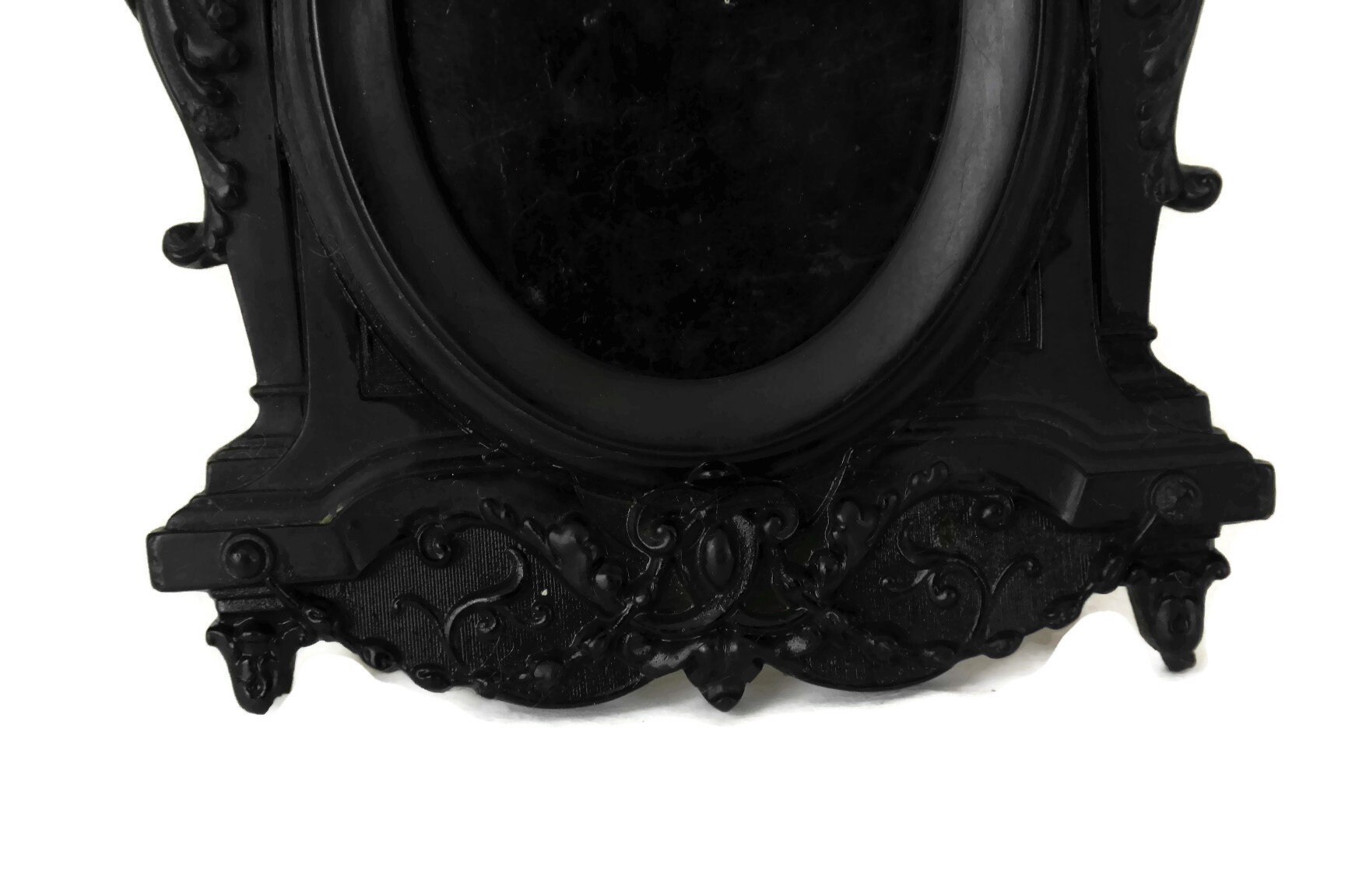 Victorian Black Gutta Percha Picture Frame.