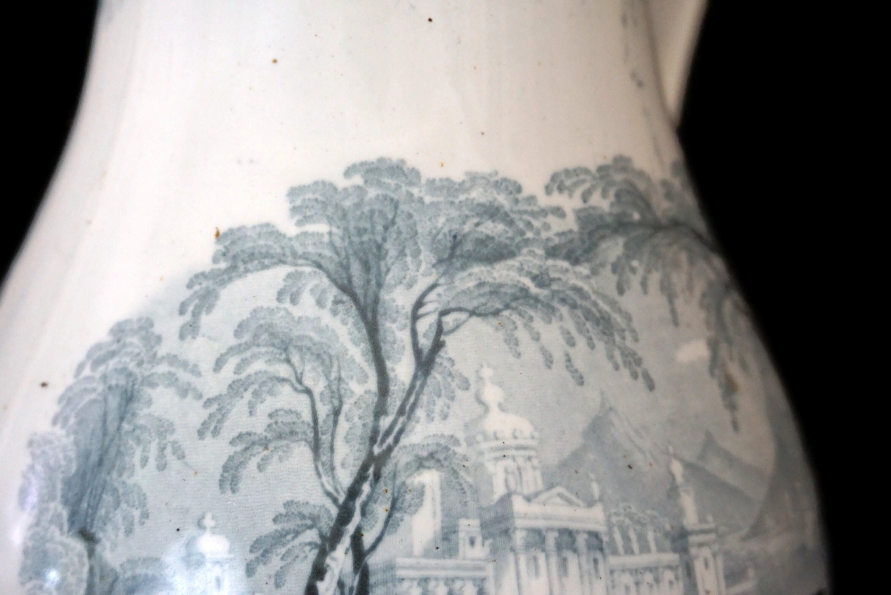 Podmore Walker Pottery Water Pitcher in Venus Pattern, Antique