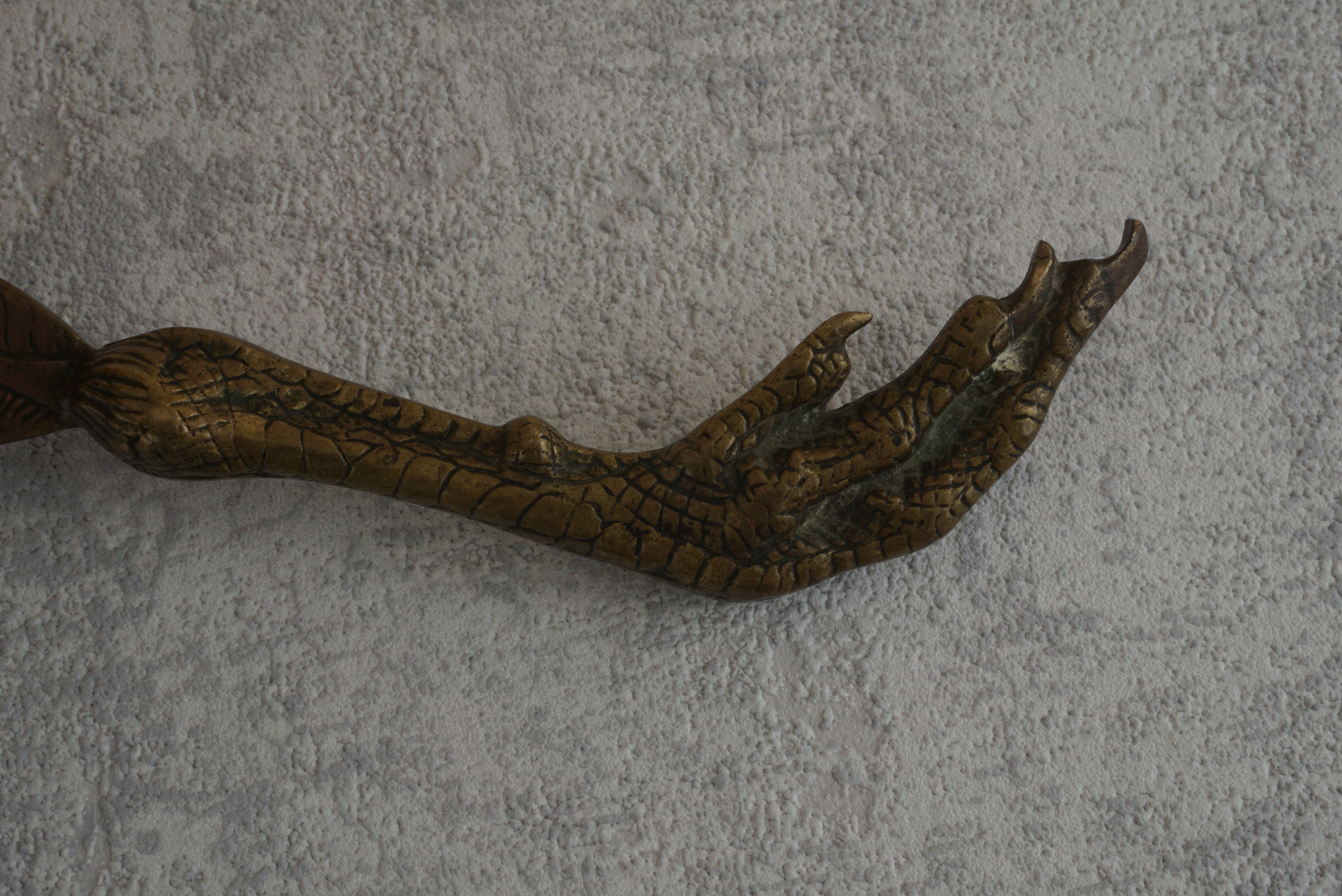 RESERVED for Michael. Eagle Claw and Feather Brass Letter Opener, Antique French Letter Knife