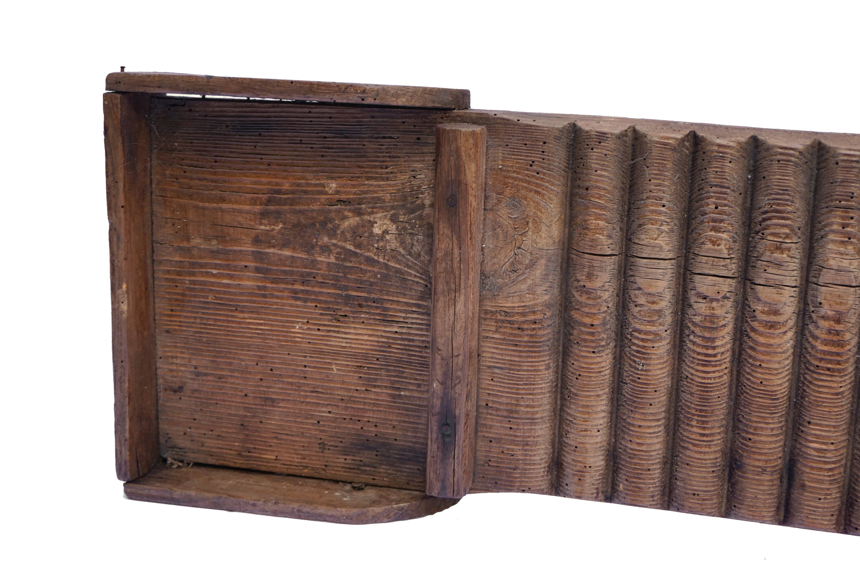 French Antique Wood Washboard, Rustic Laundry Decor