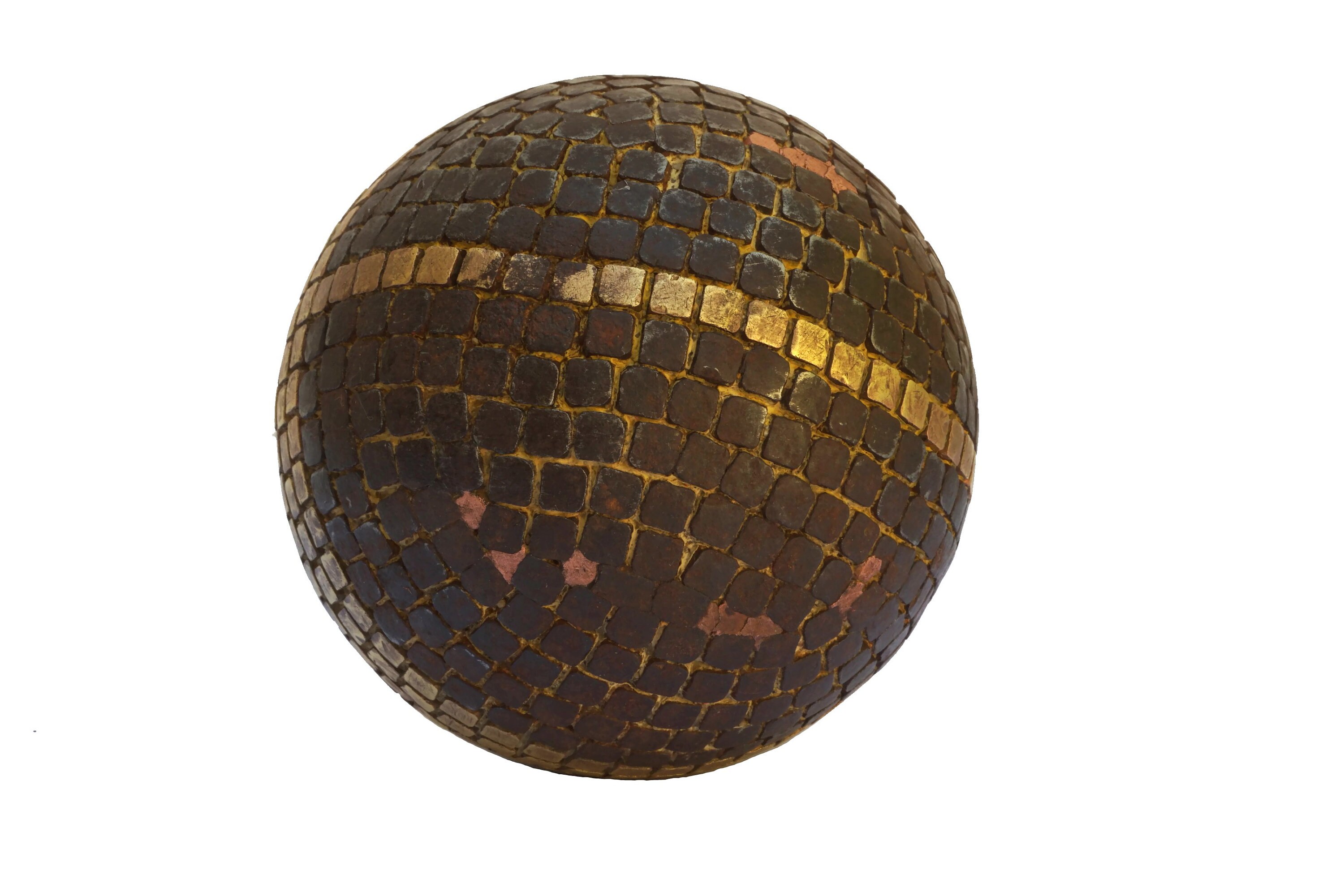 Antique French Petanque Bowling Ball Boules with Nail Studs