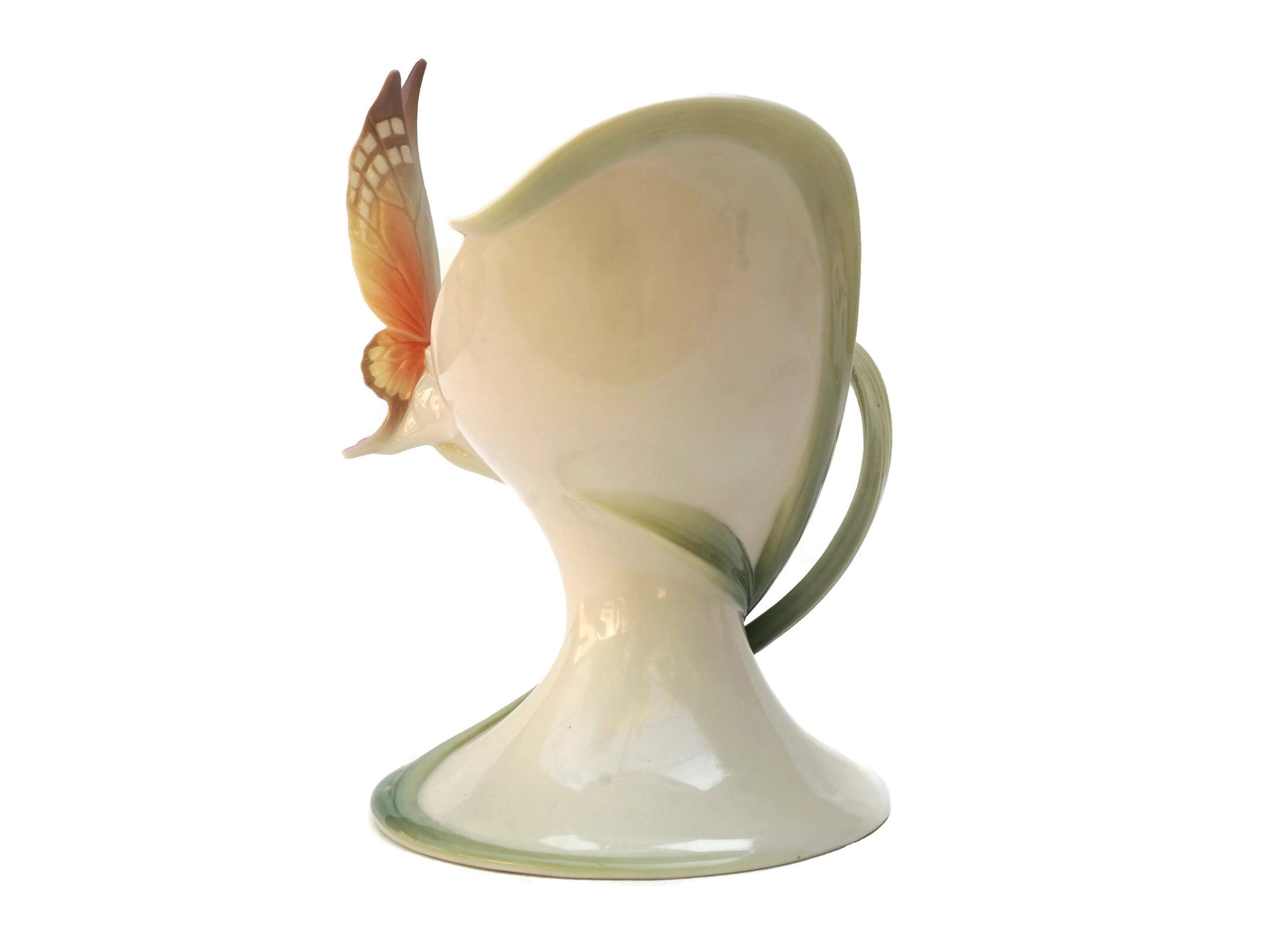 Franz Porcelain Tealight Candle Holder, Vintage Majolica Butterfly
