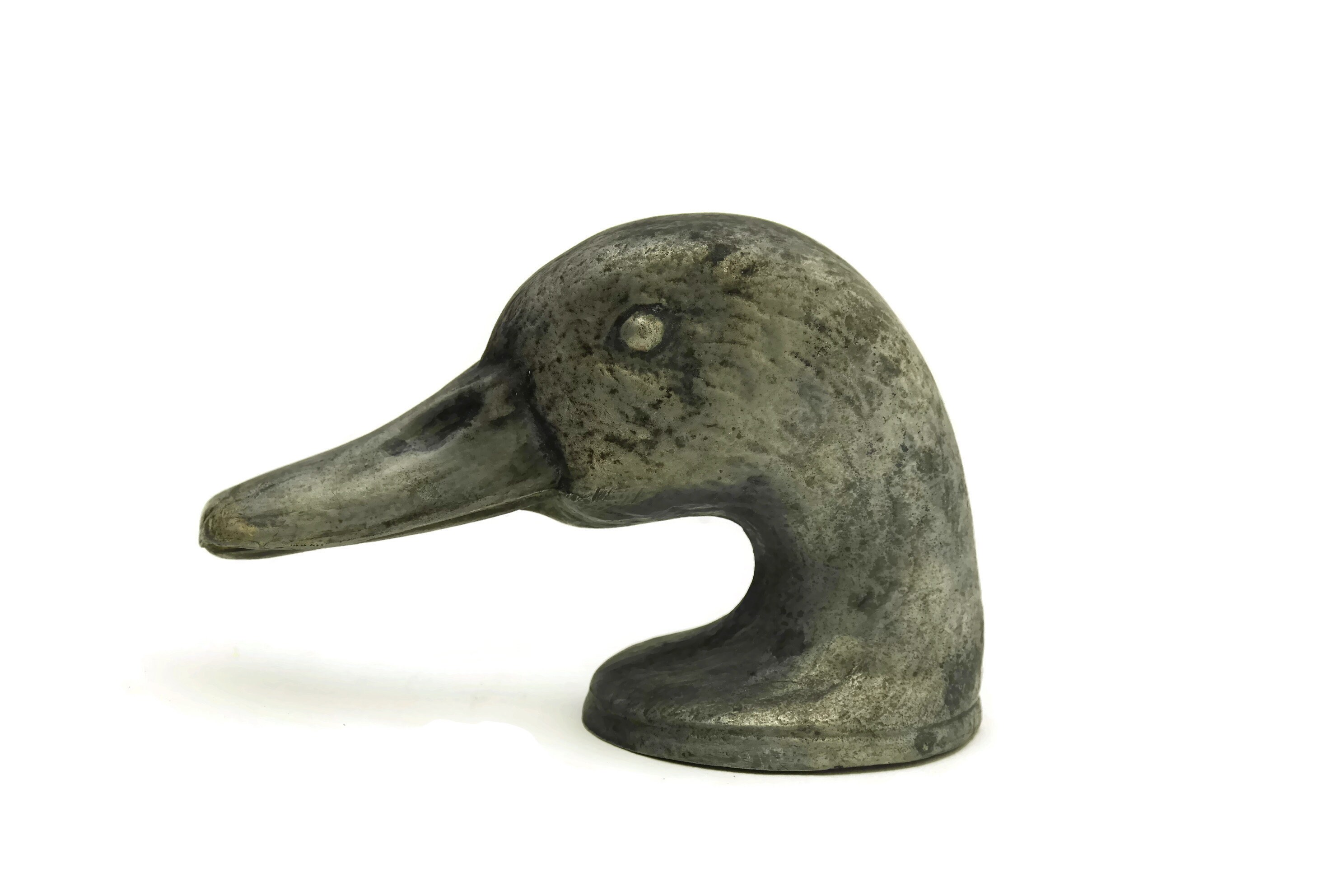 French Vintage Ducky Bottle Cap Opener, Brass Animal Head Figural