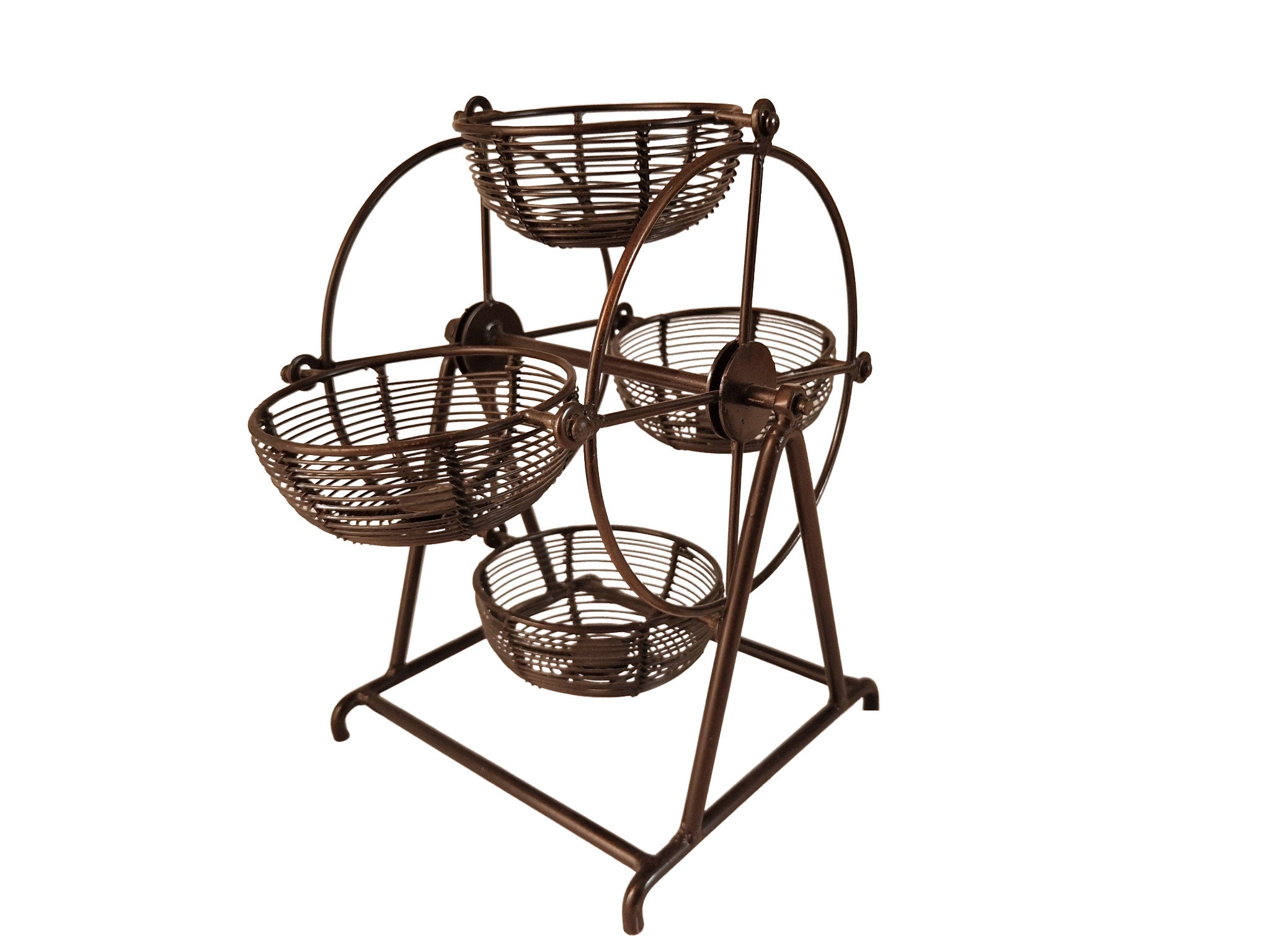 French Ferris Wheel Snack Server, Carousel Garlic and Onion Holder